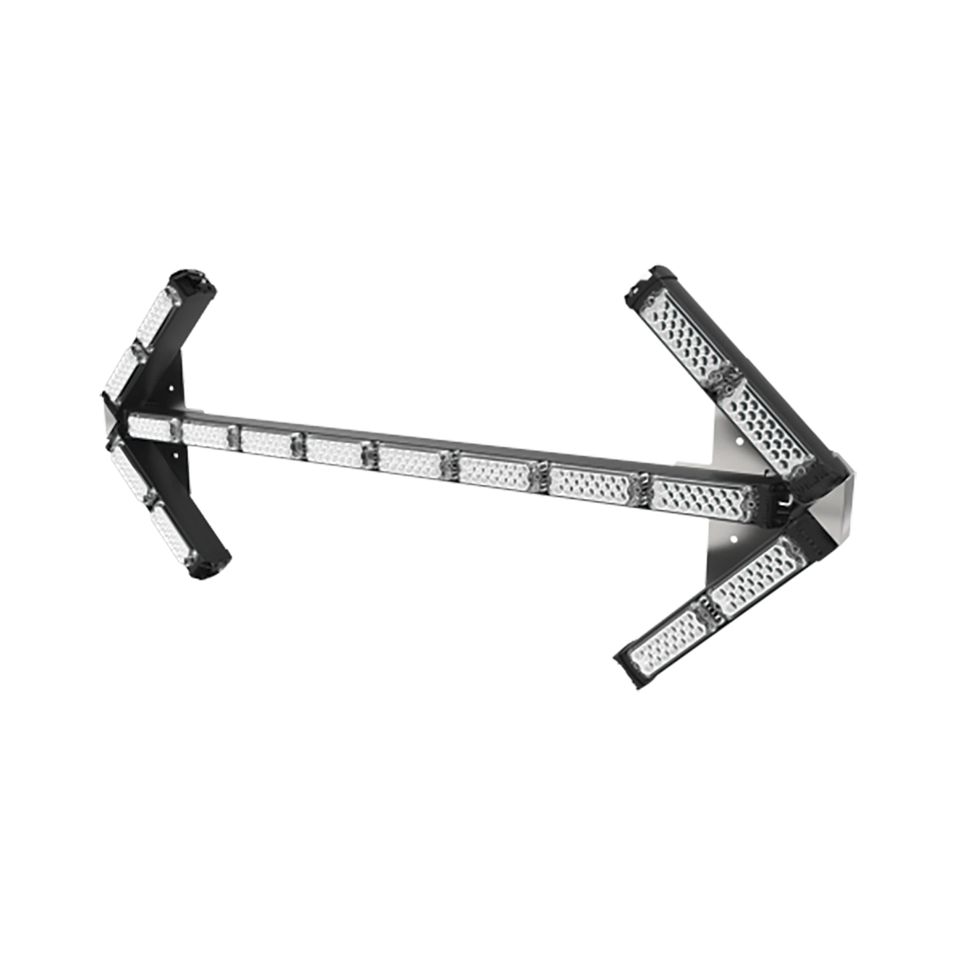 BARRA DE LUCES LED EN FLECHA DE DOBLE CABEZAL EN UNA SOLA PIEZA DIRECTOR DE TRÁFICO DE 53.8 PULGADAS, ILUMINACIÓN COLOR ÁMBAR.-Acceso Vehicular-ECCO-Bsai Seguridad & Controles