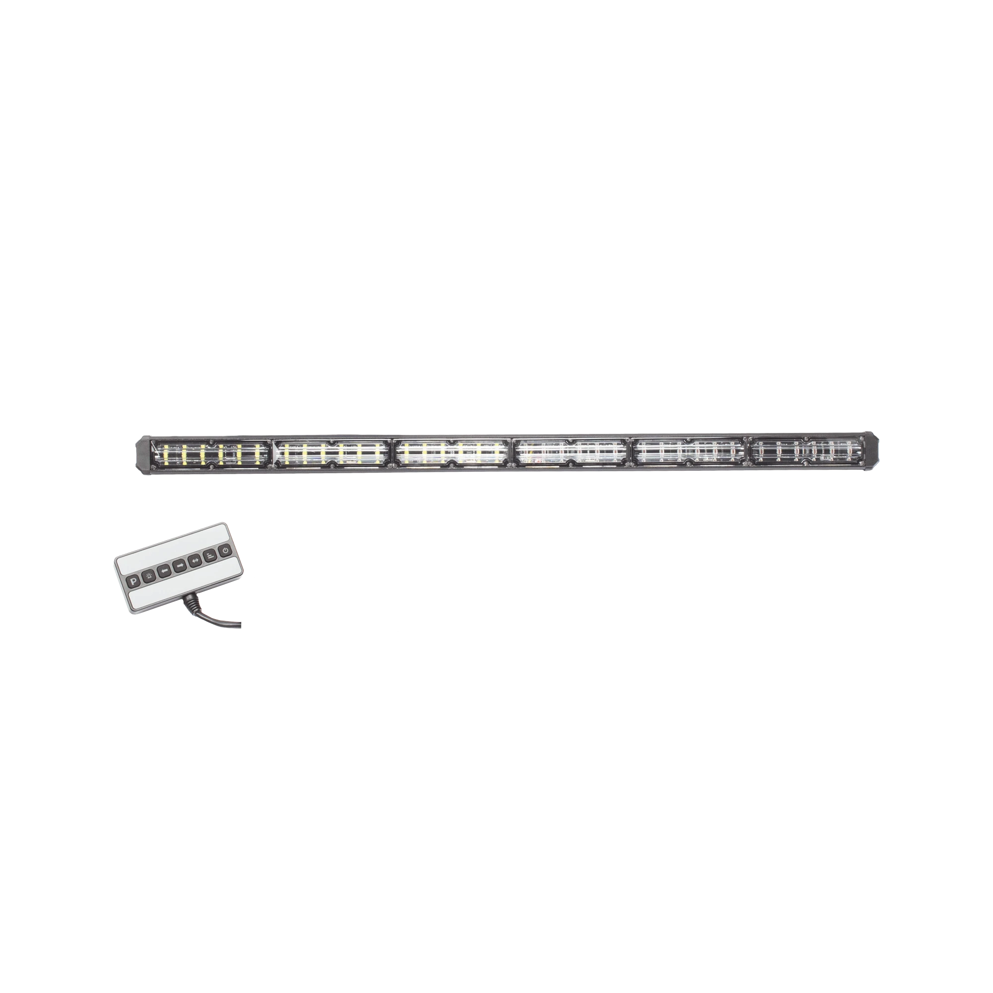 BARRA DE LUZ DE ADVERTENCIA DE 6 MÓDULOS DE 6 LED, 30 PULGADAS, AMBAR-Barras Directoras de Tráfico Vehiculares-EPCOM INDUSTRIAL SIGNALING-Bsai Seguridad & Controles