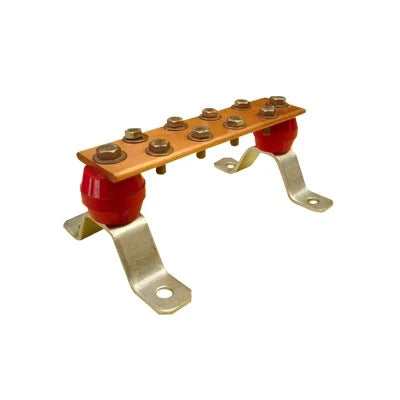 BARRA DE UNIÓN CON AISLADORES DE 1249 A DE CAPACIDAD (SIN GABINETE)-Accesorios para Instalacion Tierra Fisica y Pararrayos-TOTAL GROUND-Bsai Seguridad & Controles