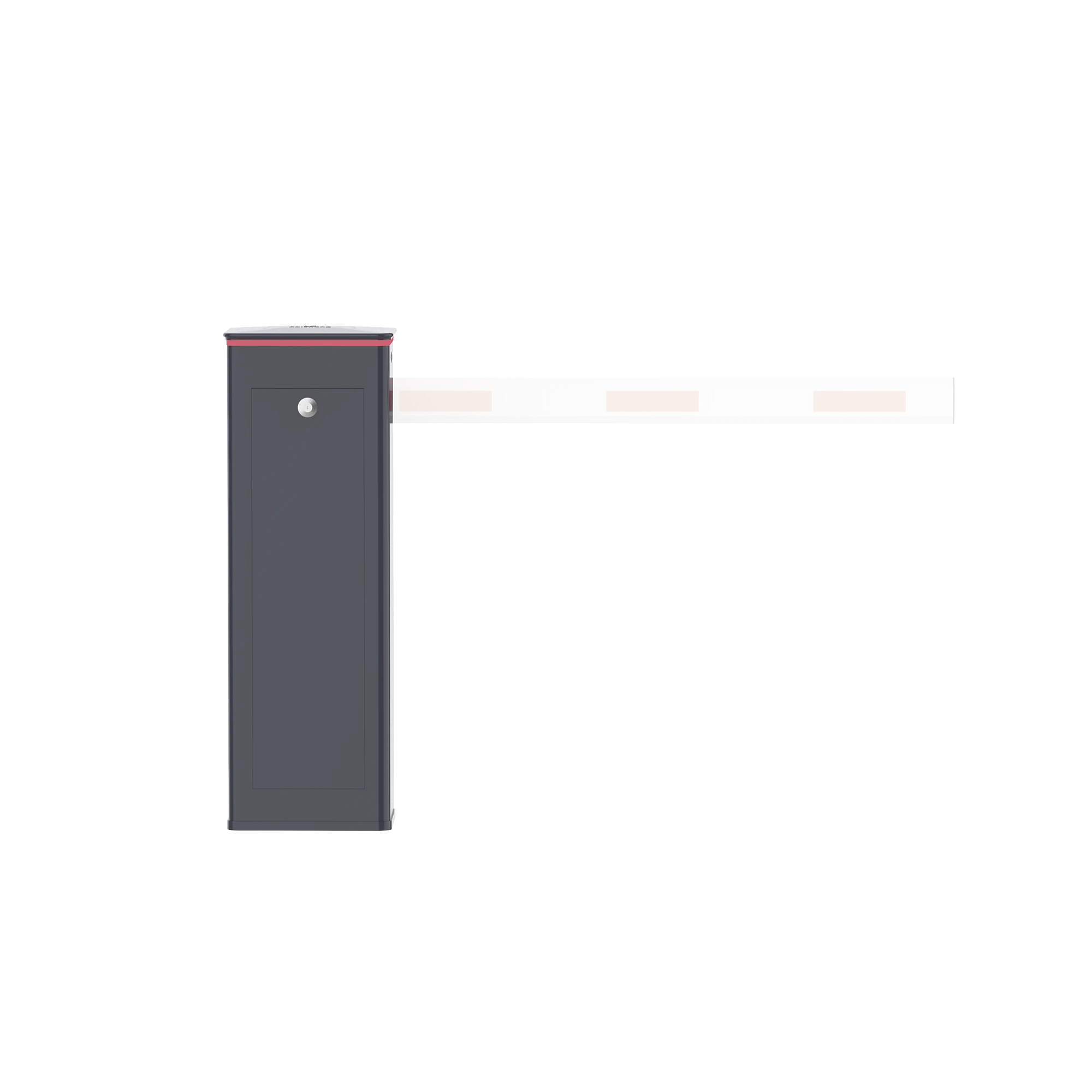 BARRERA VEHICULAR DERECHA / SOPORTA BRAZO DE HASTA 5.5 M / FINAL DE CARRERA AJUSTABLE POR PROGRAMACIÓN / MOVIMIENTO FLUIDO / DISEÑO ELEGANTE COLOR GRIS / CON CORONA LED SEMAFORIZADA-Acceso Vehicular-ACCESSPRO-Bsai Seguridad & Controles