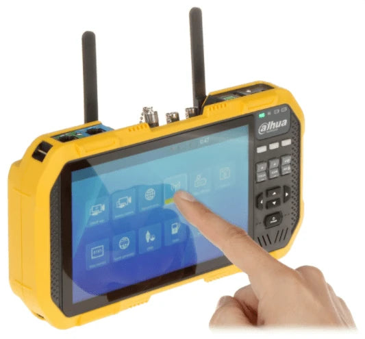 DAHUA PFM907 -PROBADOR DE VIDEO IP Y HDCVI/ SOPORTA COMPRESIÓN DE VIDEO H.265 Y H.264/ CONTROL PTZ/ SOPORTA AUDIO/ MULTIMETRO INTEGRADO/ PROBADOR DE RED/ PROBADOR DE SEÑAL WIFI/ SOPORTA PROTOCOLO ONVIF/ SALIDA DE 12V 2 AMP PARA CÁMARA/ BASADO EN LINUX-Probadores de Video-DAHUA-DAC053016-Bsai Seguridad & Controles
