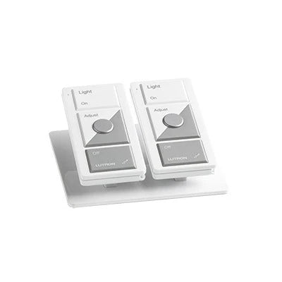 BASE DE MESA PARA DOS CONTROLES REMOTOS INALÁMBRICOS LUTRON. CON GOMA PARA EVITAR DESLIZAMIENTO.-Automatización - Casa Inteligente-LUTRON ELECTRONICS-LPED2WH-Bsai Seguridad & Controles