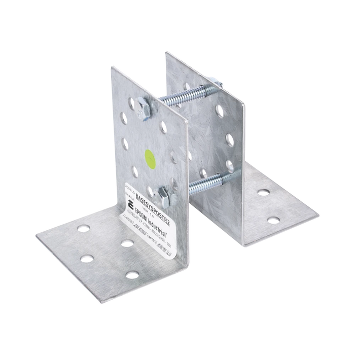 BASE MULTIPOSICIÓN PARA POSTES DE PASO O ESQUINA EN CERCOS ELECTRICOS 100% ACERO GALVANIZADO.-Cercas Eléctricas-EPCOM INDUSTRIAL-BASESYSPOST-R2-Bsai Seguridad & Controles