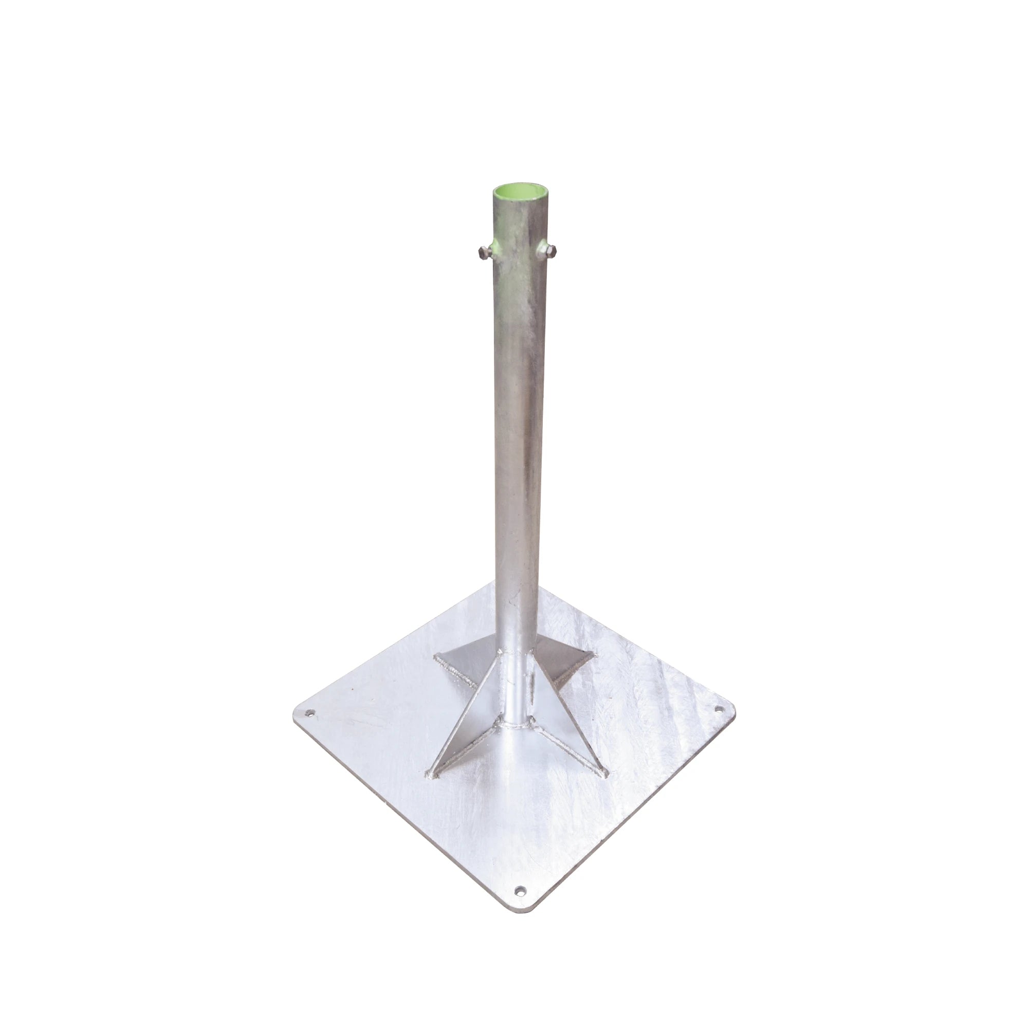 BASE PARA MÁSTIL HASTA 2 CON OPRESORES, BASE DE 50 X 50 CM Y TUBO DE 80 CM CED. 30. GALV. INMERSIÓN.-Torres y Mástiles-SYSCOM TOWERS-Bsai Seguridad & Controles