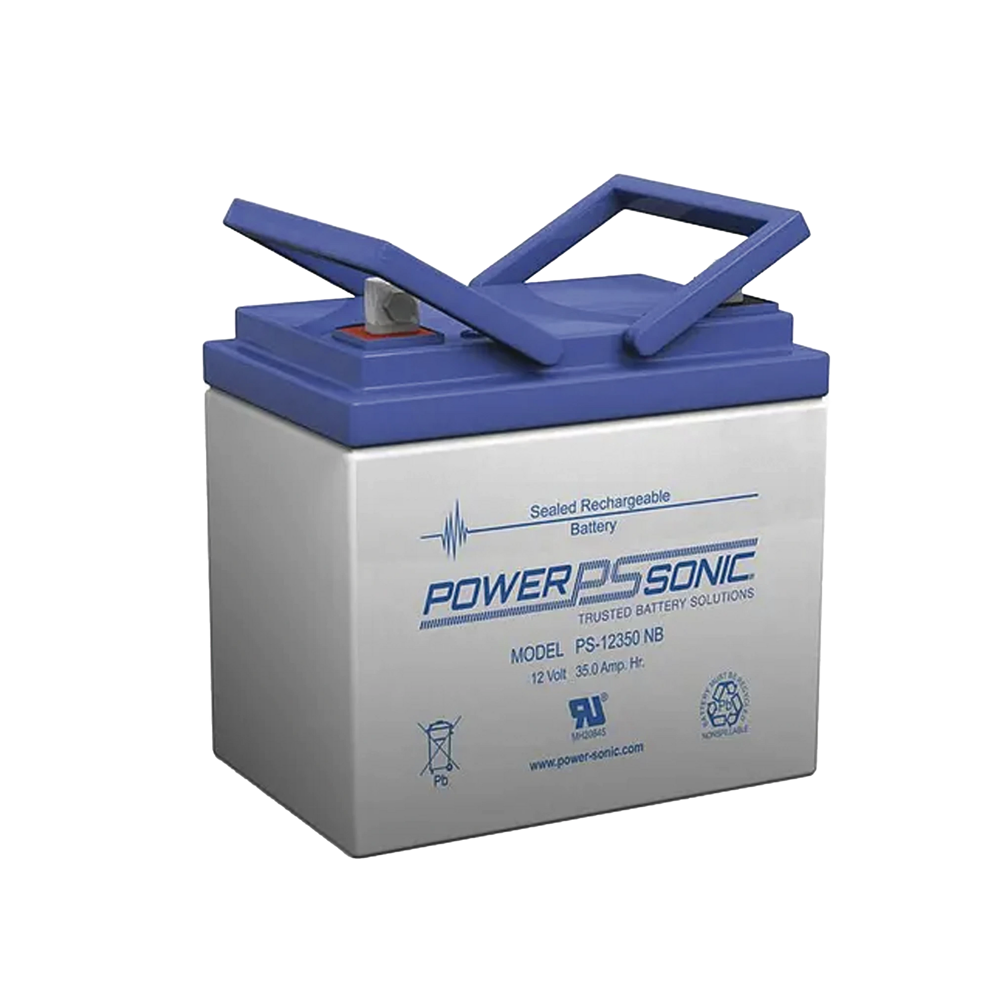 BATERÍA 12V, 35AH, PARA RESPALDO, TECNOLOGÍAS AGM/VRLA, 5 AÑOS VIDA ÚTIL, TERMINALES M6, RECONOCIDA UL-Energía-POWER SONIC-Bsai Seguridad & Controles