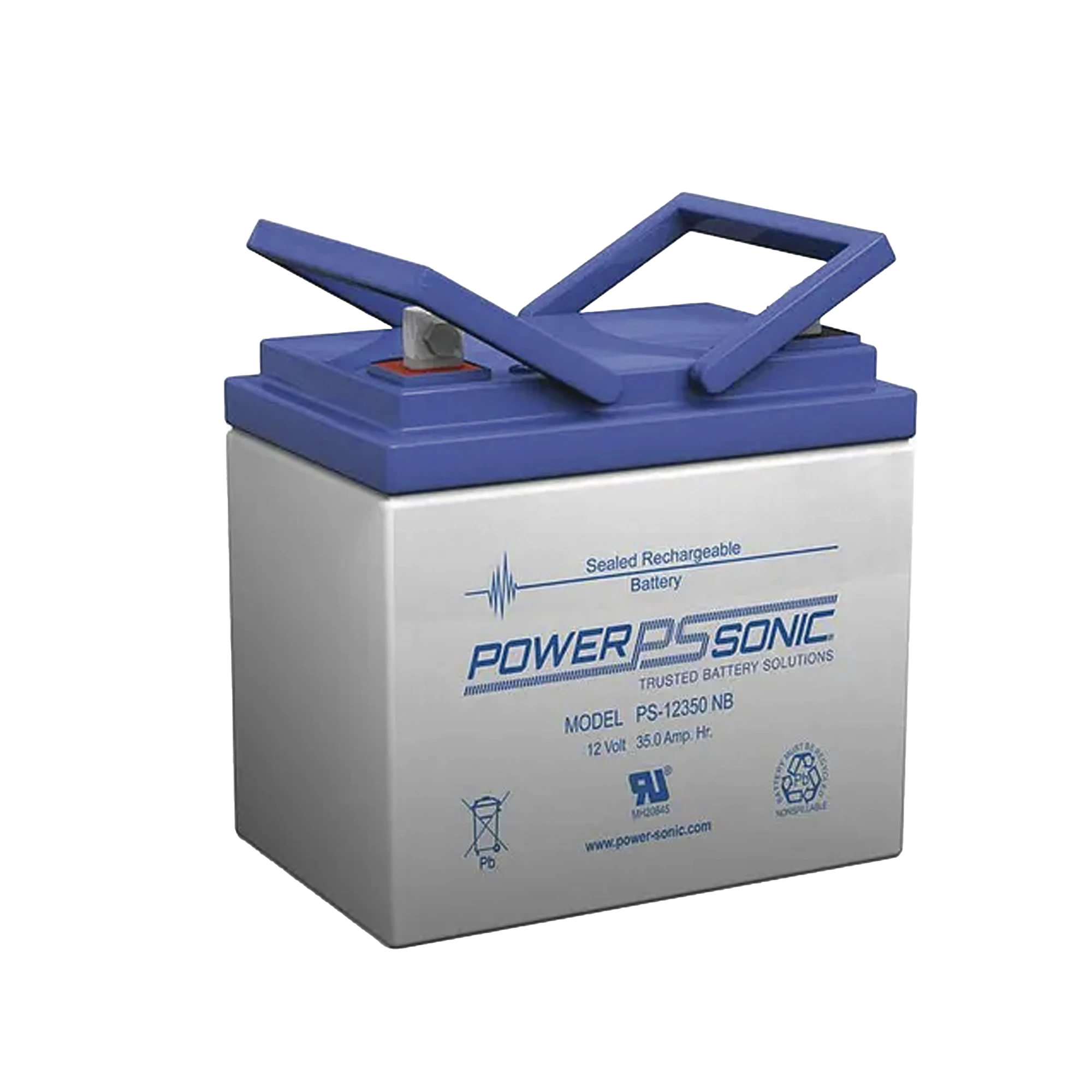 BATERÍA 12V, 35AH, PARA RESPALDO, TECNOLOGÍAS AGM/VRLA, 5 AÑOS VIDA ÚTIL, TERMINALES M6, RECONOCIDA UL-Energía-POWER SONIC-Bsai Seguridad & Controles