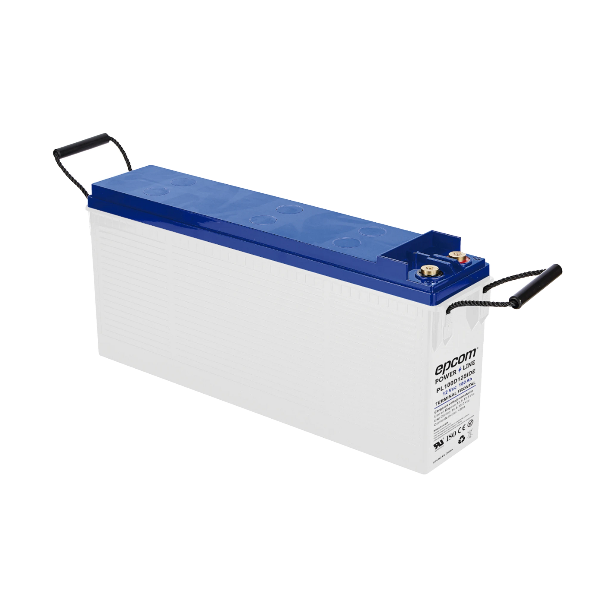 BATERÍA CICLO PROFUNDO 12V, TERMINALES LATERALES , 100 AH / AGM-VRLA / USO EN APLICACIÓN FOTOVOLTAICA /TERMINALES TIPO TORNILLO T4-Energía-EPCOM POWERLINE-Bsai Seguridad & Controles