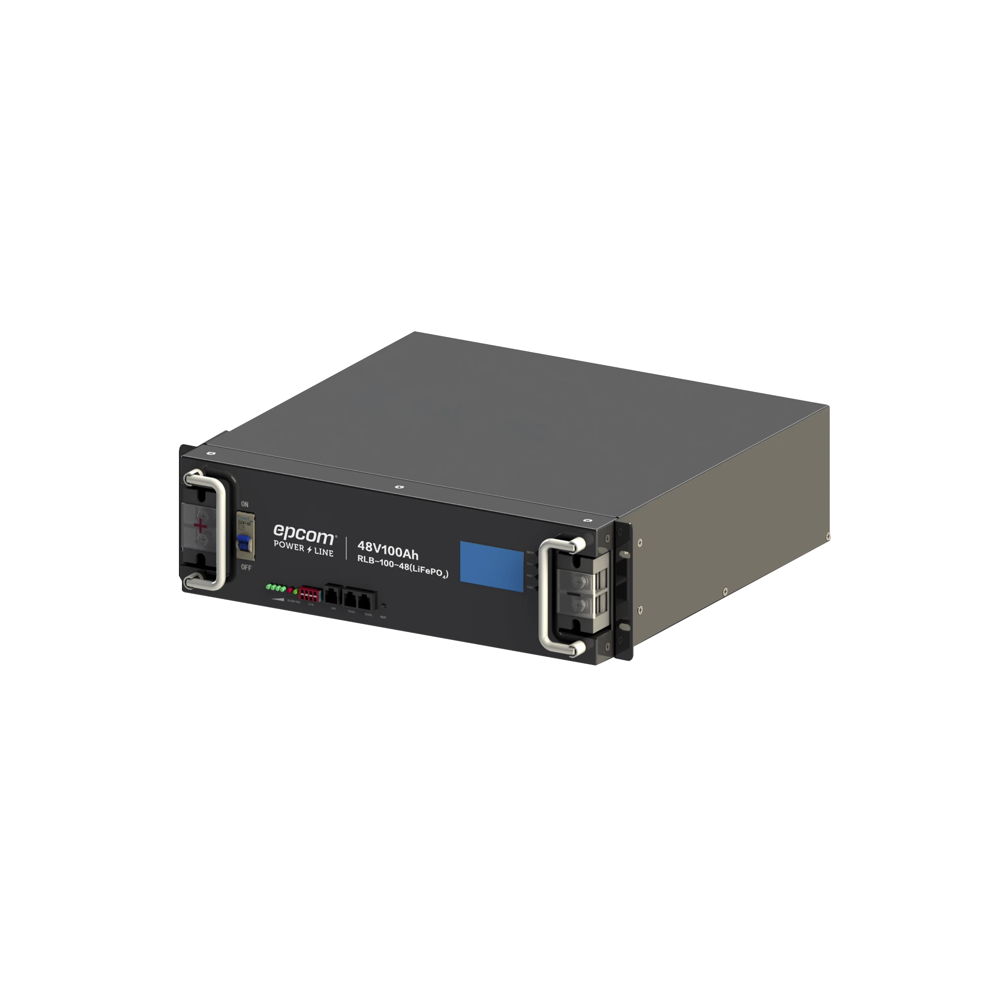 BATERÍA DE LITIO DE 5.12 KWH, 48 VCD ,100 AH, 3U DE MONTAJE EN RACK, CON PANTALLA DE MONITOREO LOCAL LCD-Baterías-EPCOM POWERLINE-Bsai Seguridad & Controles