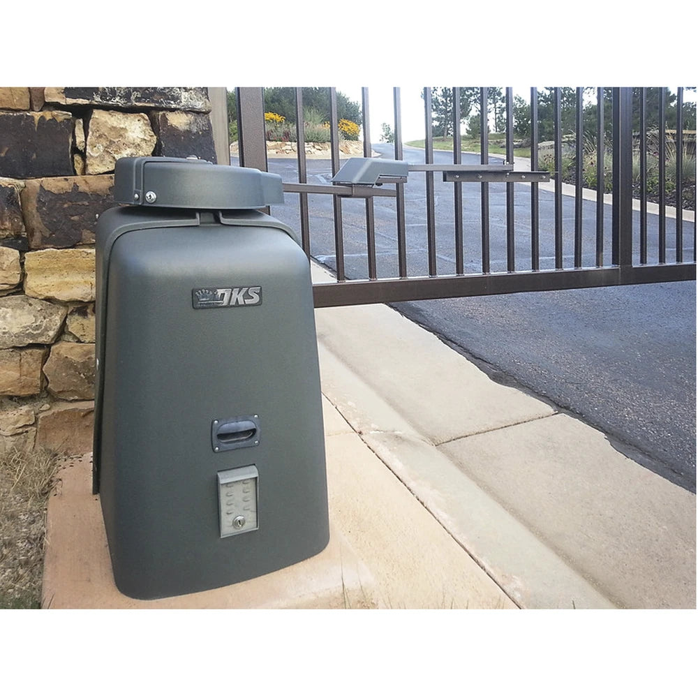 MOTOR PARA PUERTA ABATIBLE / 4.8 MTS / 360 KGS / USO CONTINUO /ENERGIA SOLAR / BATERÍA DE RESPALDO-Motores para Portones-DKS DOORKING-Bsai Seguridad & Controles