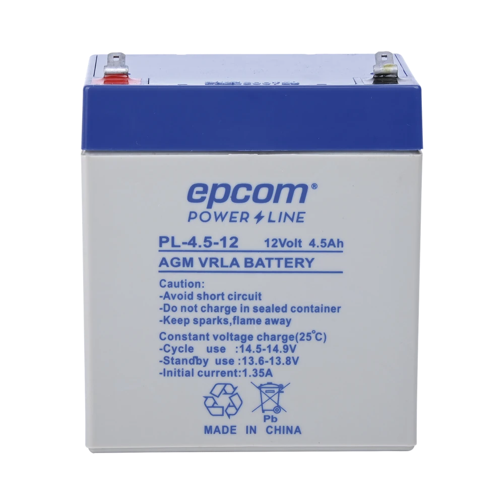 BATERÍA DE RESPALDO EPCOM POWER LINE 4.5 AH-PL-4.5-12-Baterías-EPCOM POWERLINE-Bsai Seguridad & Controles