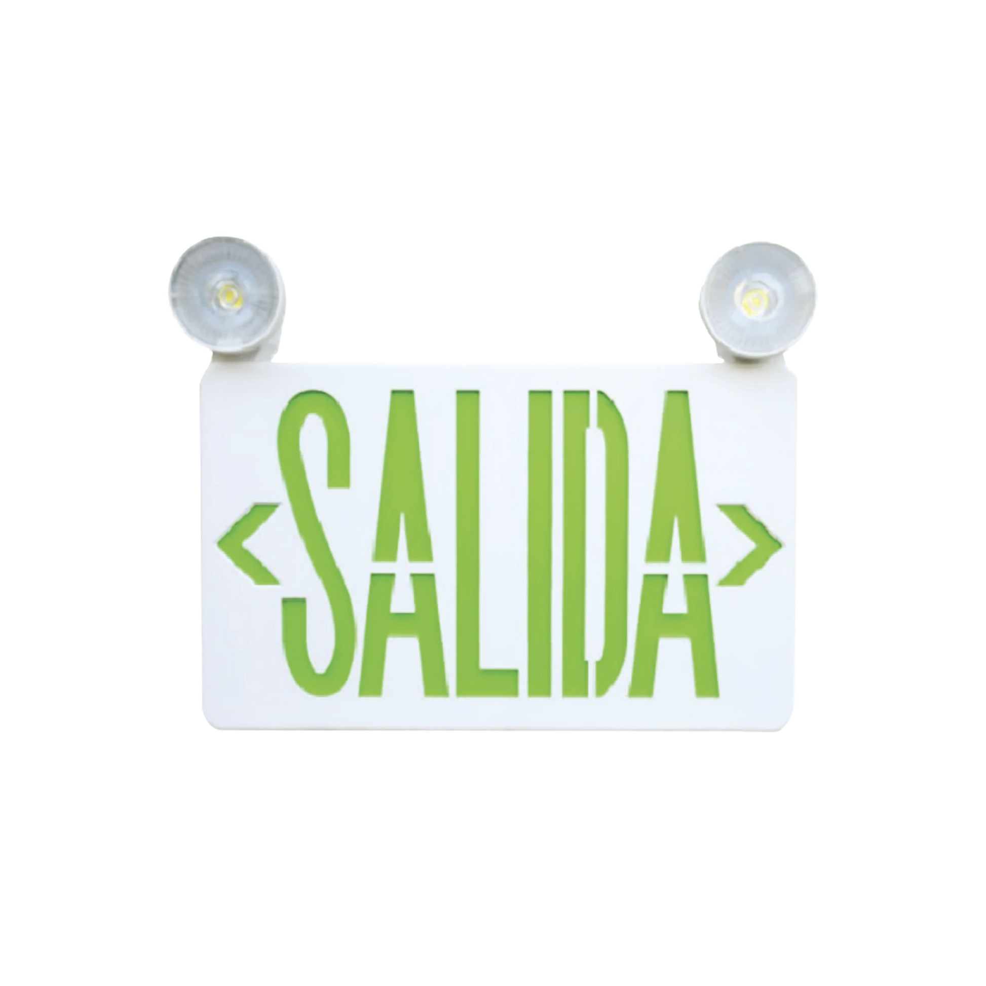LETRERO LED DE SALIDA CON LUZ DE EMERGENCIA/MONTAJE UNIVERSAL (PARED, LATERAL O TECHO)/BATERÍA DE RESPALDO INCLUIDA-Lámparas / Iluminadores IR-SFIRE-Bsai Seguridad & Controles