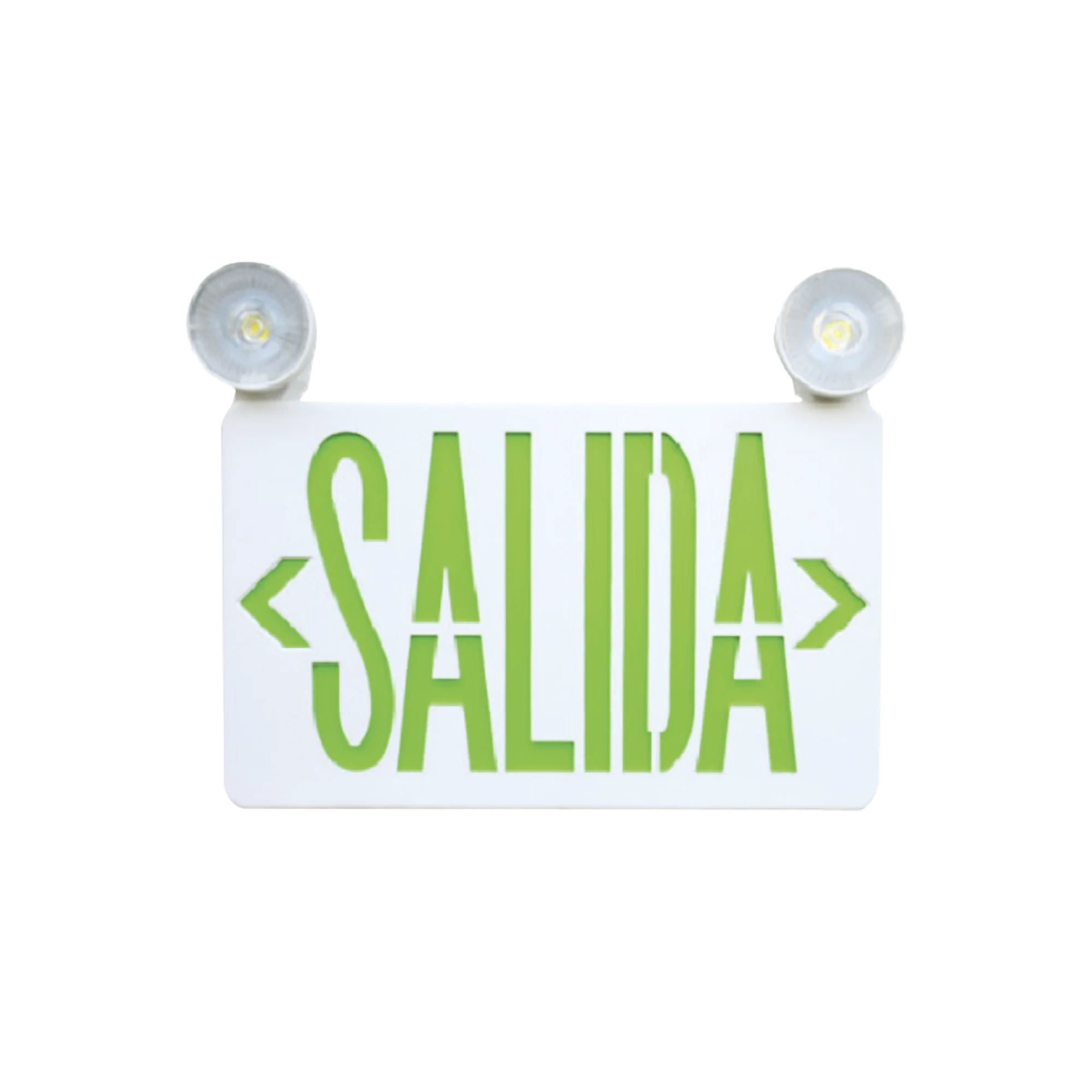 LETRERO LED DE SALIDA CON LUZ DE EMERGENCIA/MONTAJE UNIVERSAL (PARED, LATERAL O TECHO)/BATERÍA DE RESPALDO INCLUIDA-Lámparas / Iluminadores IR-SFIRE-Bsai Seguridad & Controles