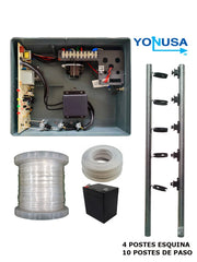 YONUSA PAKEYNG12001 - PAQUETE DE ENERGIZADOR DE NUEVA GENERACION 12 000V / POSTES DE PASO / POSTES ESQUINA / BOBINA DE ALAMBRE / CABLE BUJIA / BATERIA-Cercas Eléctricas-YONUSA-Bsai Seguridad & Controles