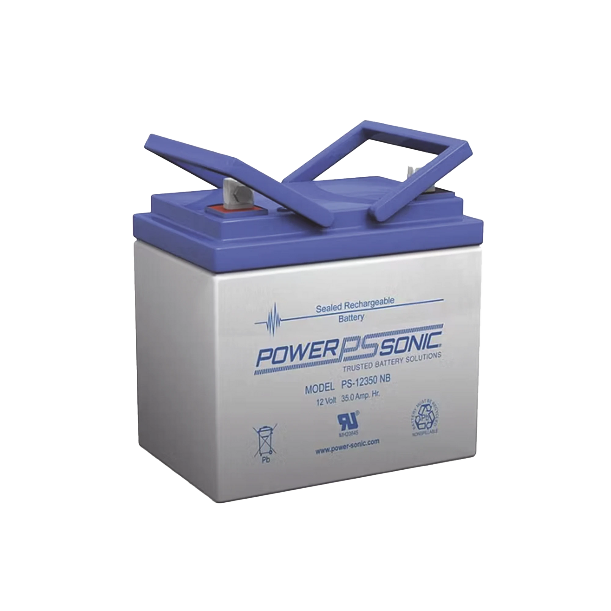 BATERÍA 12V, 35AH, PARA RESPALDO, TECNOLOGÍAS AGM/VRLA, 5 AÑOS VIDA ÚTIL, TERMINALES T6, RECONOCIDA UL-Energía-POWER SONIC-PS-12350-T6-Bsai Seguridad & Controles