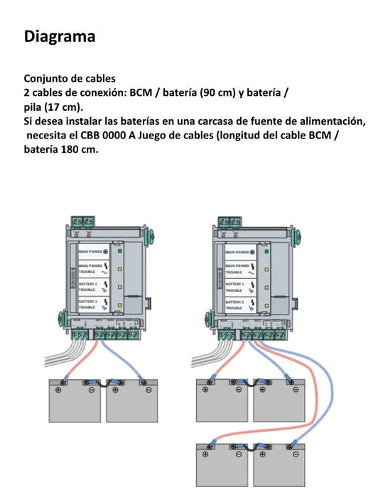 BOSCH F_CBB0000A - JUEGO DE CABLES PARA BATERIA / BCM-Incendio-BOSCH-Bsai Seguridad & Controles