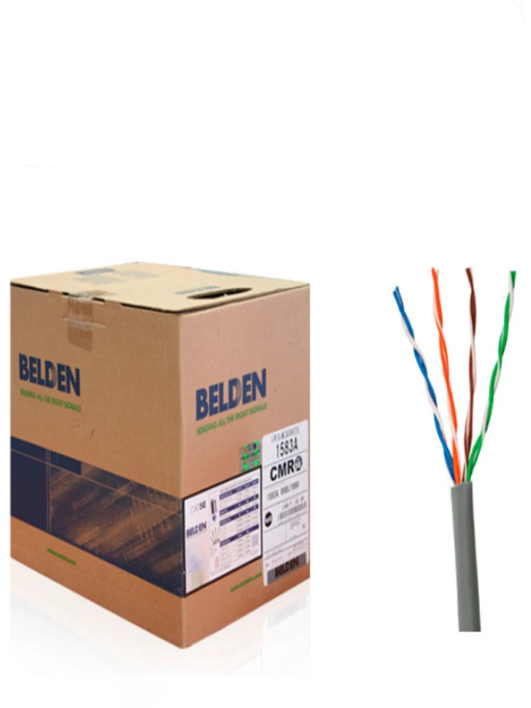 BELDEN 1583A008U1000 - CABLE UTP / 4 PARES / CATEGORIA 5E / 24 AWG / 305 METROS / 100% COBRE / COLOR GRIS/-Cable-BELDEN-Bsai Seguridad & Controles