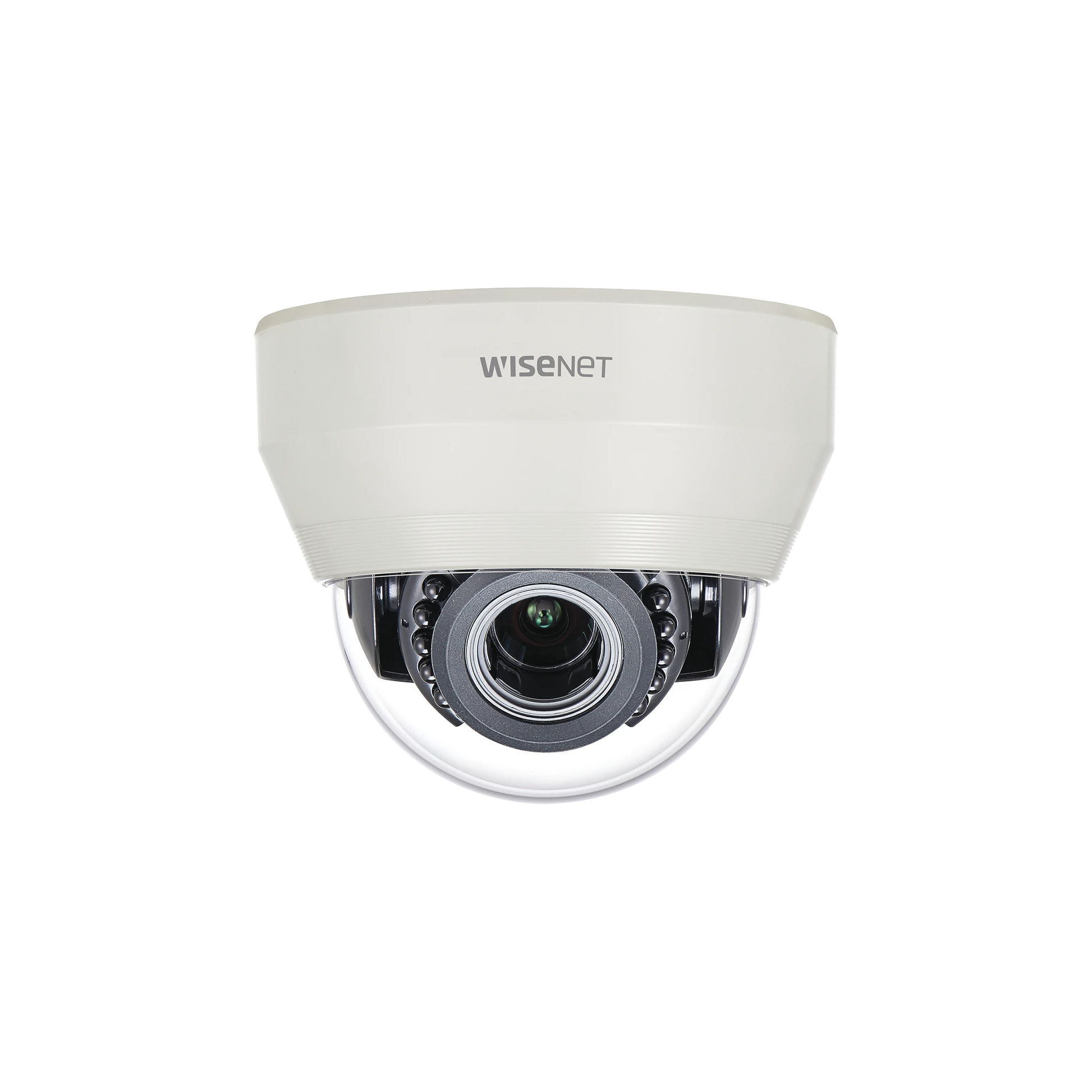 CÁMARA DOMO INTERIOR 4 MEGAPÍXEL (AHD), 600TVL (CVBS) / LENTE VARIFOCAL 3.2 - 10 MM / IR 20 M / DWDR / HLC / BLC-Cámaras-Hanwha Techwin Wisenet-Bsai Seguridad & Controles