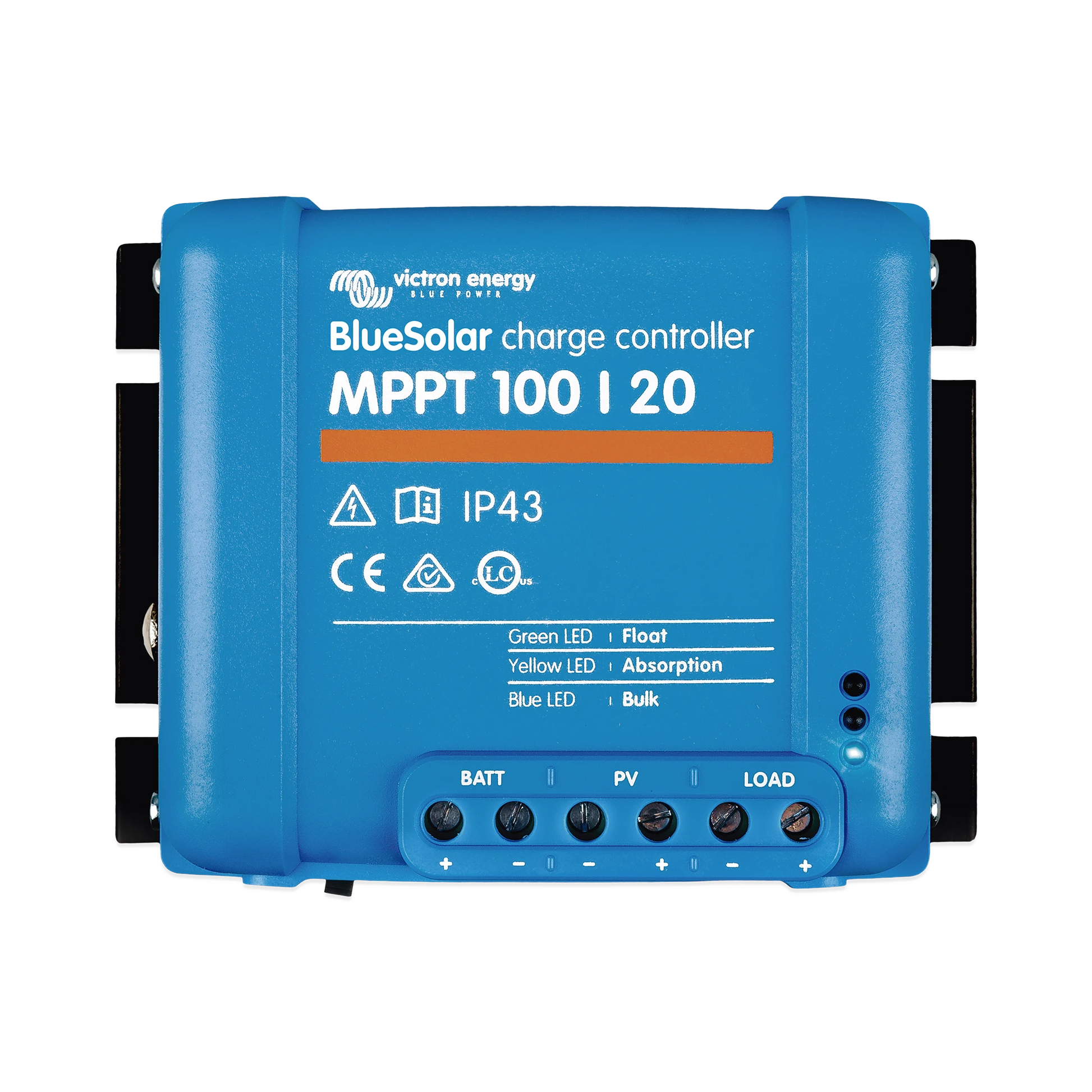 BLUESOLAR MPPT 100/20. CONTROLADOR SOLAR MPPT 20A, VOLTAJE SELECCIÓN AUTOMÁTICA: 12/24/48 VCC.-Energía Solar-VICTRON ENERGY-Bsai Seguridad & Controles