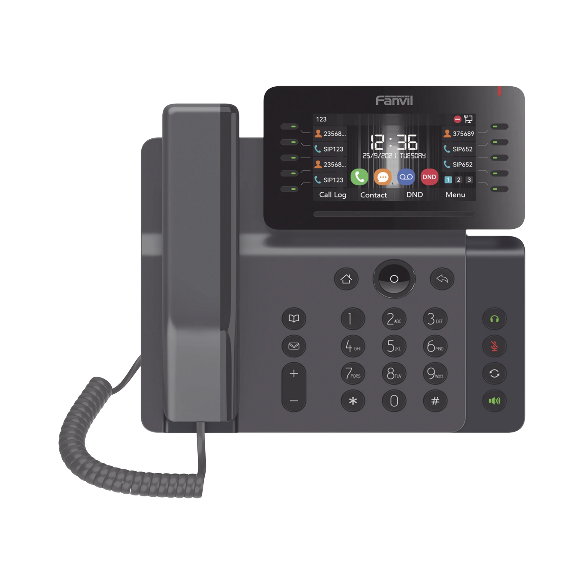 TELÉFONO IP EMPRESARIAL ESENCIAL WIFI / BLUETOOTH, 20 LÍNEAS SIP, PANTALLA A COLOR 4.3" AJUSTABLE, POE, PUERTOS GIGABIT, CONFERENCIA LOCAL DE 6 VÍAS.-VoIP - Telefonía IP - Videoconferencia-FANVIL-Bsai Seguridad & Controles