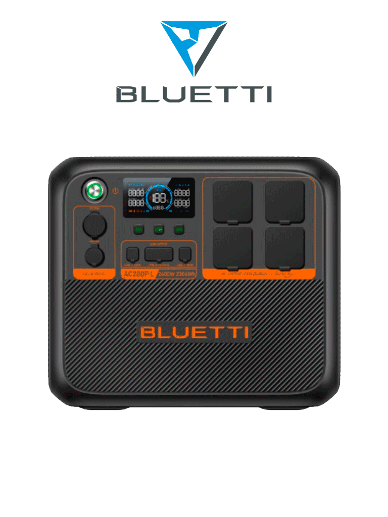 BLUETTI AC200PL - ESTACIÓN DE ENERGÍA PORTÁTIL / 2400 W - 2304 WH / TECNOLOGÍA LIFEPO4 / 3500 CICLOS / MODO POWER LIFTIN