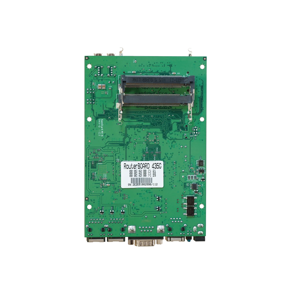 BOARD, 3 PUERTOS GIGABIT CON 5 RANURAS MINIPCI DE EXPANSIÓN HASTA MIMO 10X10-Enlaces PtP y PtMP-MIKROTIK-Bsai Seguridad & Controles