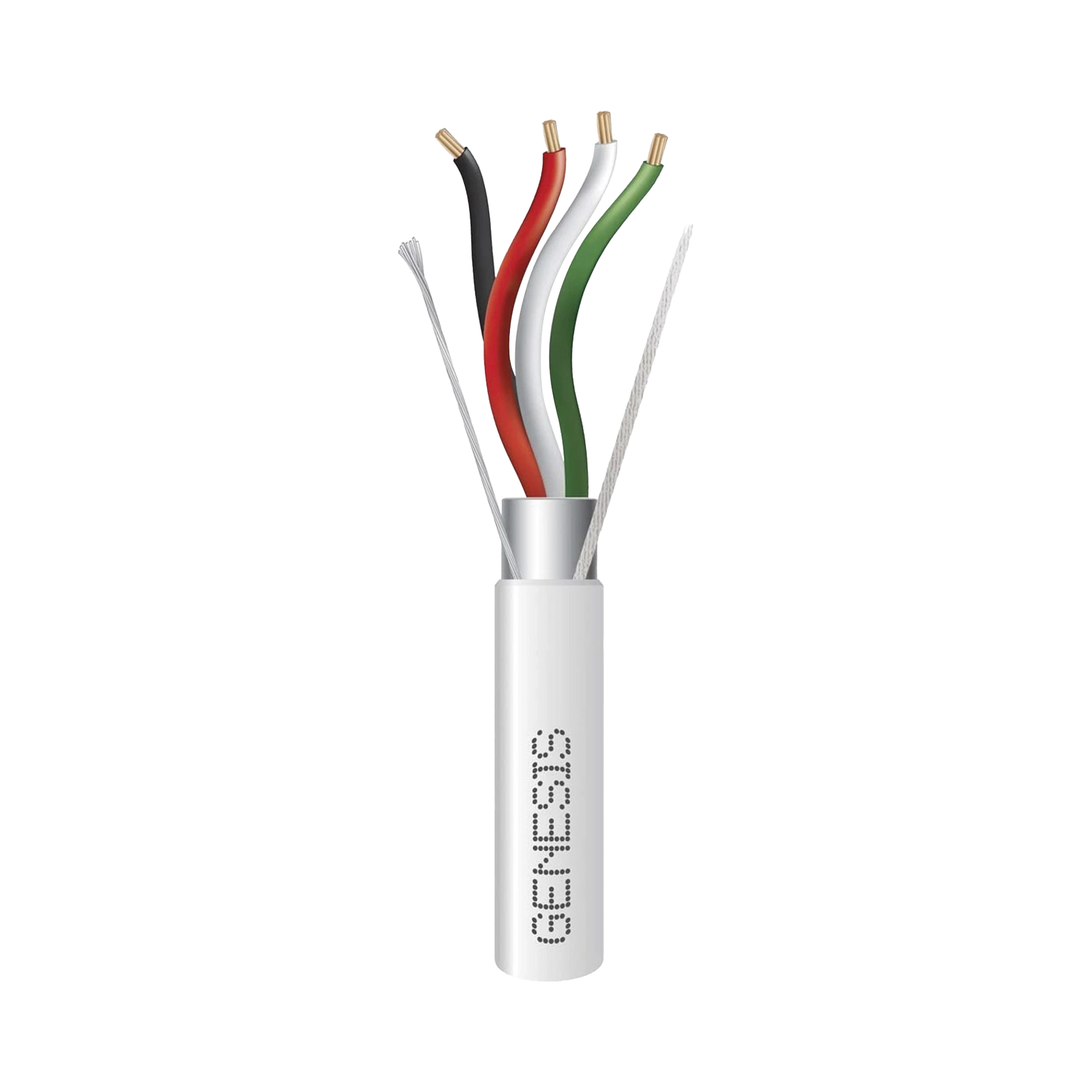 BOBINA DE 305 M DE CABLE 4 X 22 AWG BLINDADO / RISER / COLOR BLANCO / PARA APLICACIONES DE AUDIO, SEGURIDAD Y CONTROL-Accesorios-GENESIS-2204-1101-Bsai Seguridad & Controles