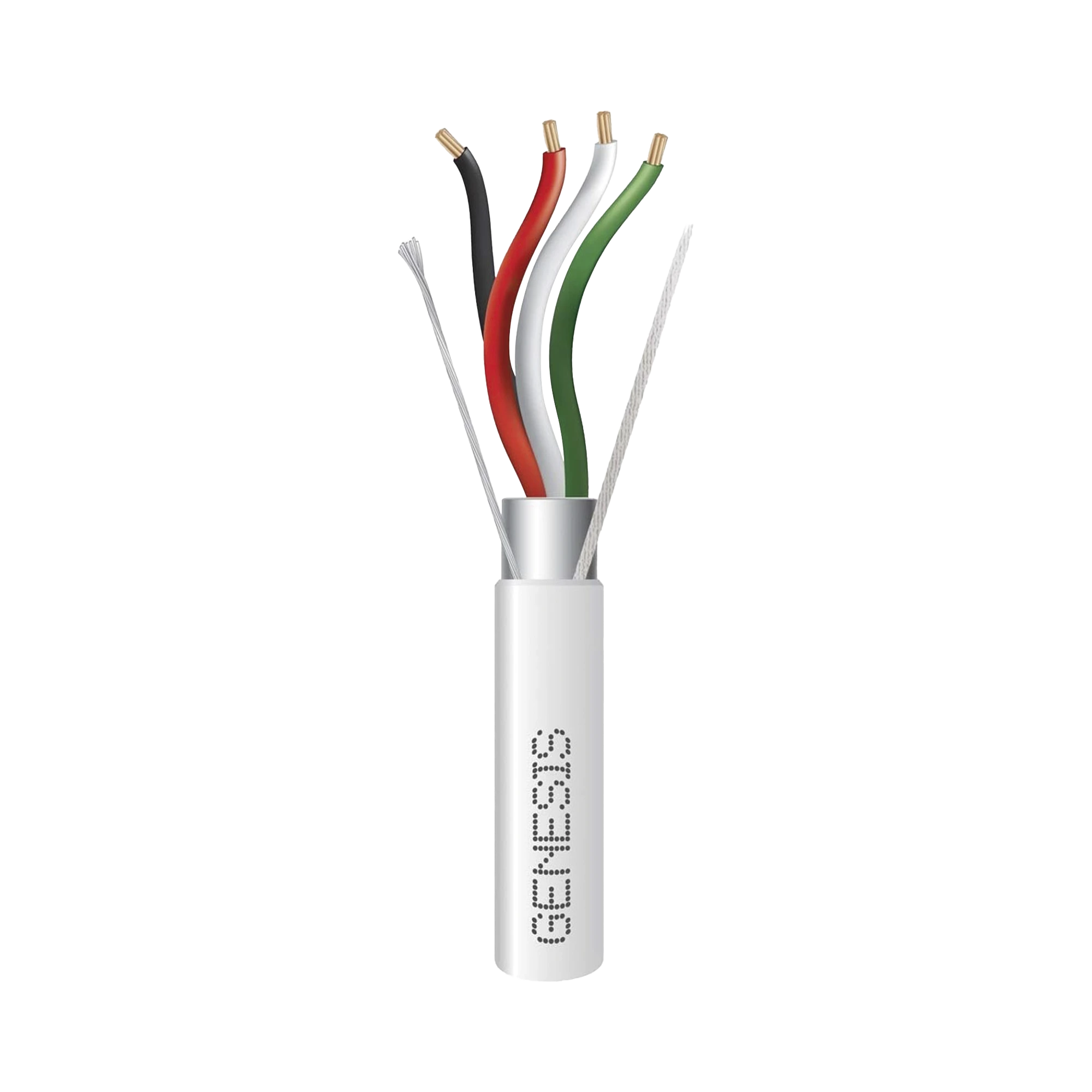 BOBINA DE 305 M DE CABLE 4 X 22 AWG BLINDADO / RISER / COLOR BLANCO / PARA APLICACIONES DE AUDIO, SEGURIDAD Y CONTROL-Accesorios-GENESIS-2204-1101-Bsai Seguridad & Controles