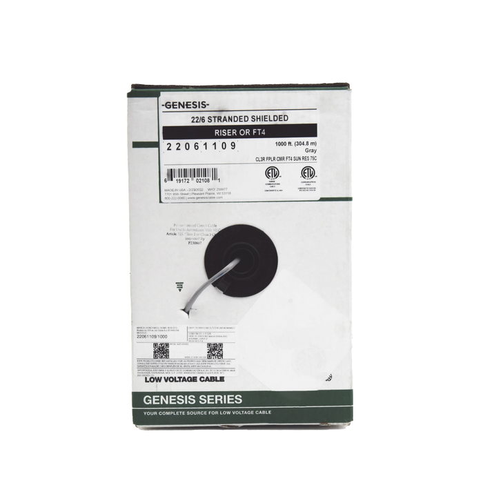 BOBINA DE 305 M. DE CABLE 6 X 22 AWG BLINDADO-Accesorios Control de Acceso-HONEYWELL HOME RESIDEO-Bsai Seguridad & Controles