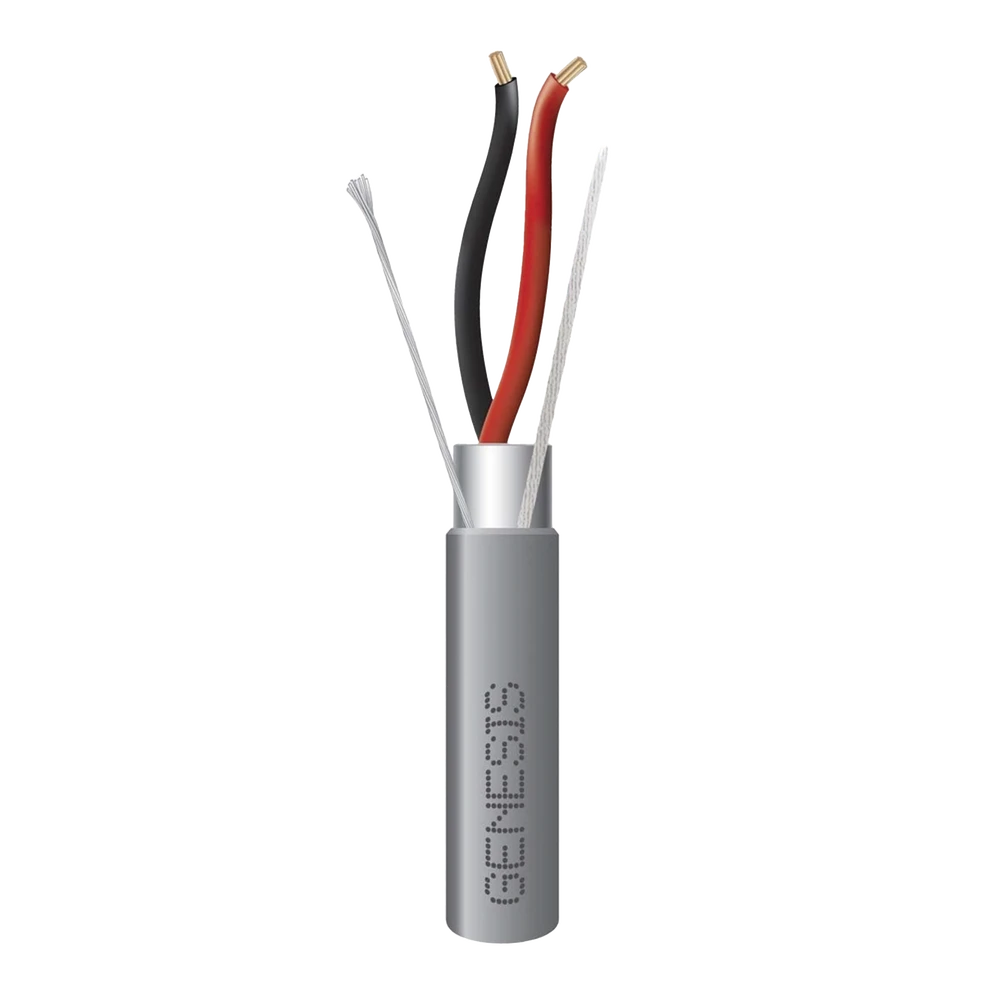 BOBINA DE 305 METROS / CABLE 2 X 18 AWG / COLOR GRIS / BLINDADO / RISER / APLICACIONES DE AUDIO CONTROL DE ACCESO Y AUTOMATIZACIÓN-Cableado-GENESIS-Bsai Seguridad & Controles