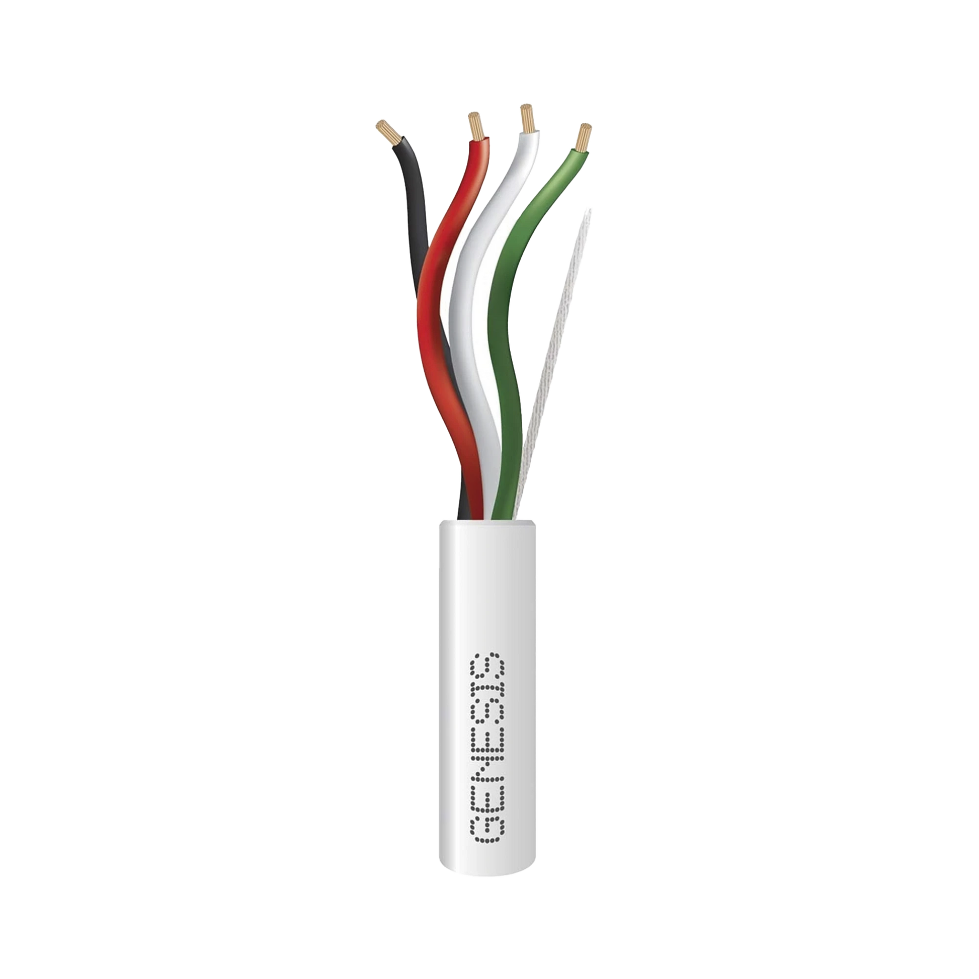 BOBINA DE 305 METROS / CABLE DE COBRE / 4 X 18 AWG / RISER / PARA INTERIOR / COLOR BLANCO / PARA APLICACIONES DE ALARMAS DE INTRUSIÓN/CONTROL DE ACCESO/ AUTOMATIZACIÓN / INTERFONOS Y TV PORTEROS-Cables-GENESIS-Bsai Seguridad & Controles