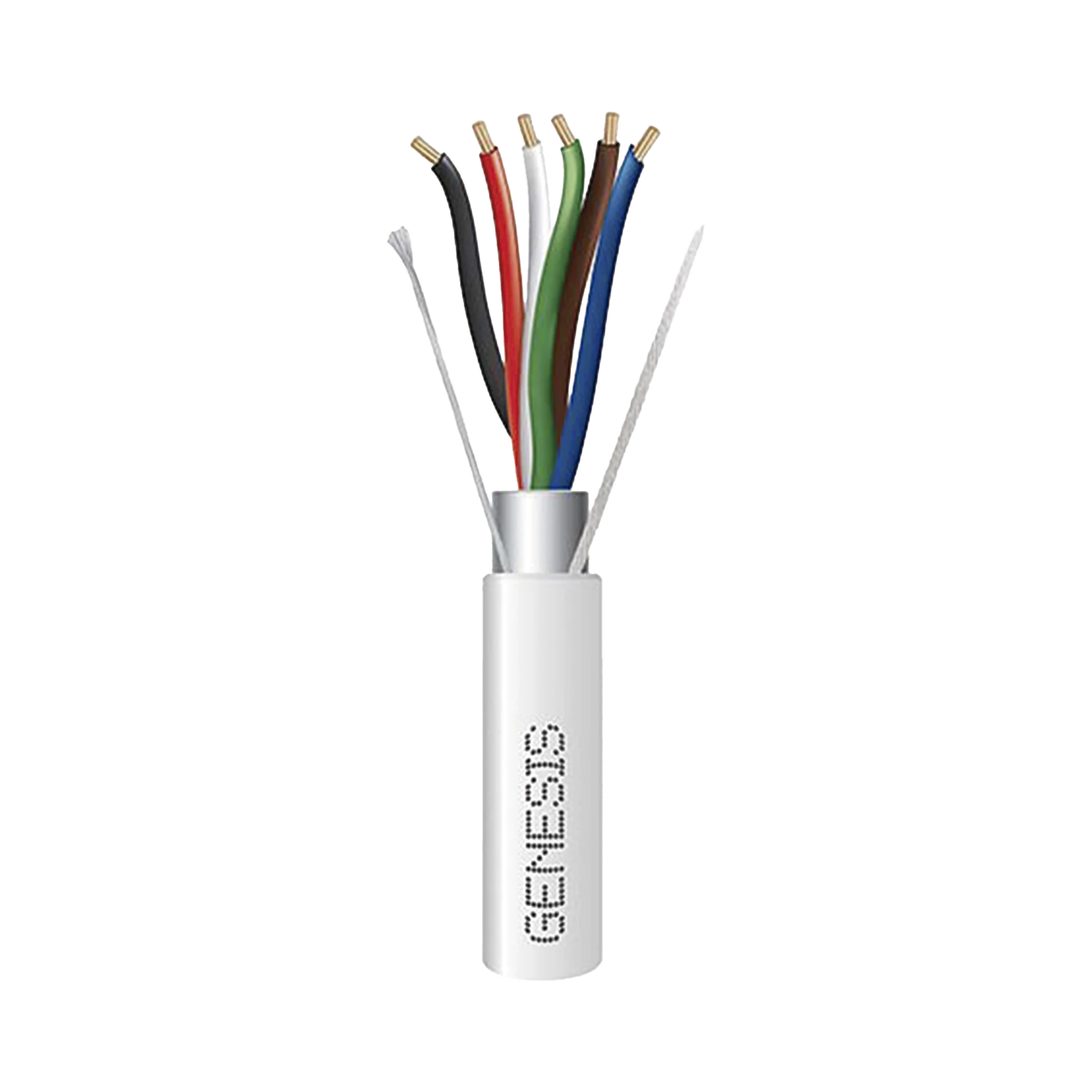 BOBINA DE 305 METROS / CABLE DE COBRE / 6 X 18 AWG / PARA INTERIOR / COLOR BLANCO / BLINDADO / PARA APLICACIONES DE ALARMAS DE INTRUSIÓN/CONTROL DE ACCESO/ AUTOMATIZACIÓN / INTERFONOS Y TV PORTEROS-Cables-GENESIS-3216-1012-Bsai Seguridad & Controles