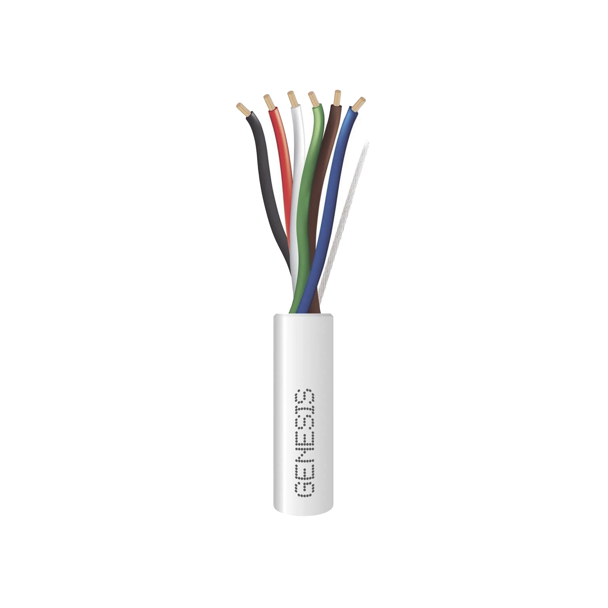BOBINA DE 305 METROS / CABLE DE COBRE / 6 X 18 AWG / PARA INTERIOR / COLOR BLANCO / PARA APLICACIONES DE ALARMAS DE INTRUSIÓN/CONTROL DE ACCESO/ AUTOMATIZACIÓN / INTERFONOS Y TV PORTEROS-Cables-GENESIS-Bsai Seguridad & Controles