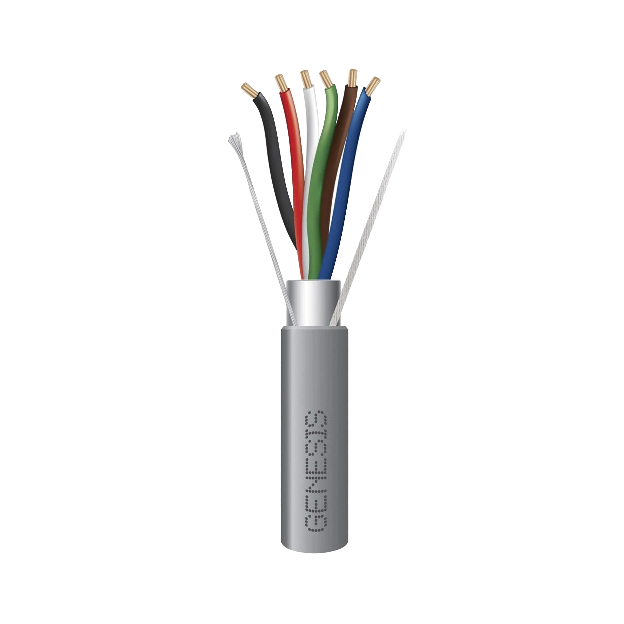 BOBINA DE 305 METROS DE CABLE / 6X22 AWG BLINDADO / COLOR GRIS / PARA APLICACIONES DE AUDIO, SEGURIDAD Y CONTROL-Cables-GENESIS-Bsai Seguridad & Controles