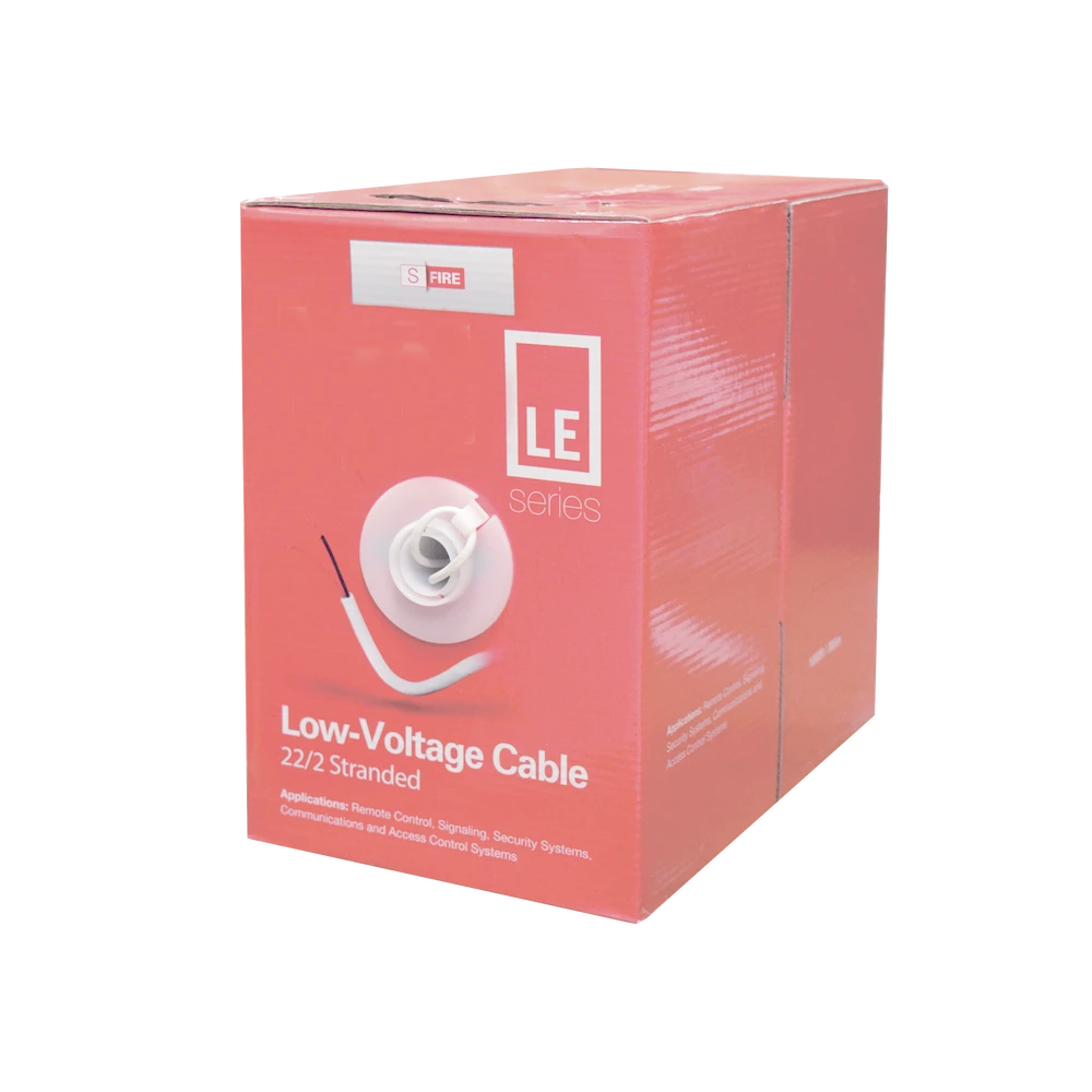 BOBINA DE 305 METROS DE CABLE, 22 AWG, 2 CONDUCTORES, TIPO CCA DE COLOR BLANCO-Cableado-SFIRE-Bsai Seguridad & Controles