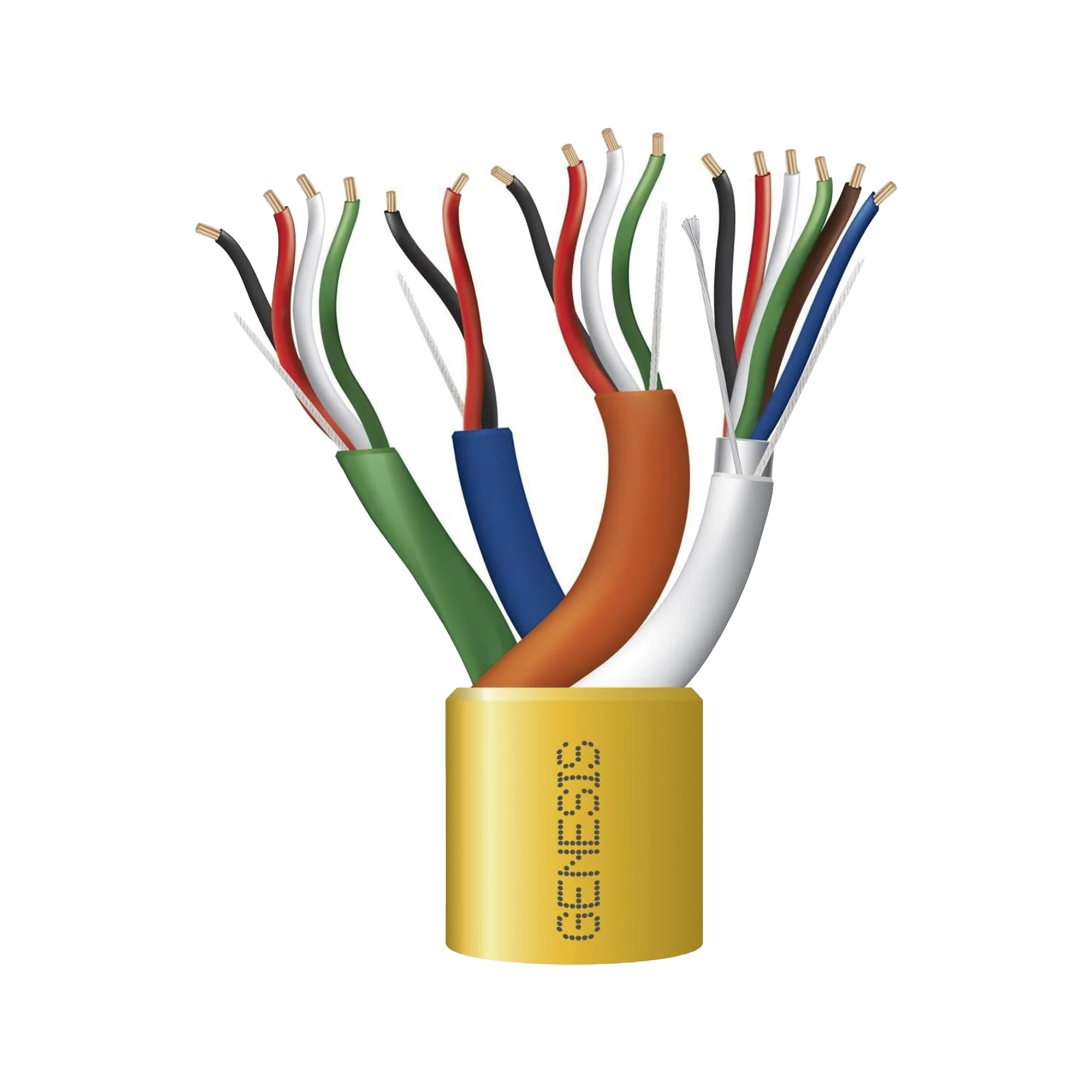 BOBINA DE CABLE DE 305 METROS / COLOR AMARILLO / COMPUESTO POR 6 X 22 AWG BLINDADO, 4 X 18 AWG, 4 X 22 AWG, Y 2 X 22 AWG / PARA APLICACIONES EN CONTROL DE ACCESO-Accesorios-GENESIS-2196-1002-Bsai Seguridad & Controles