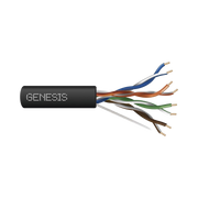 BOBINA DE CABLE DE 305 METROS UTP CAT6 RISER / COLOR NEGRO / UL, CMR SPNLS, PROBADO A 350 MHZ / PARA APLICACIONES DE CCTV, REDES DE DATOS, IP MEGAPIXEL, CONTROL RS485-Cable-GENESIS-6360-1108-Bsai Seguridad & Controles