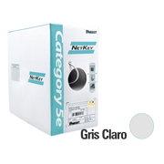 BOBINA DE CABLE UTP 305 M. DE COBRE, NETKEY, GRIS CLARO, CATEGORÍA 5E (24 AWG), PVC (CM), DE 4 PARES-Cableado-PANDUIT-Bsai Seguridad & Controles