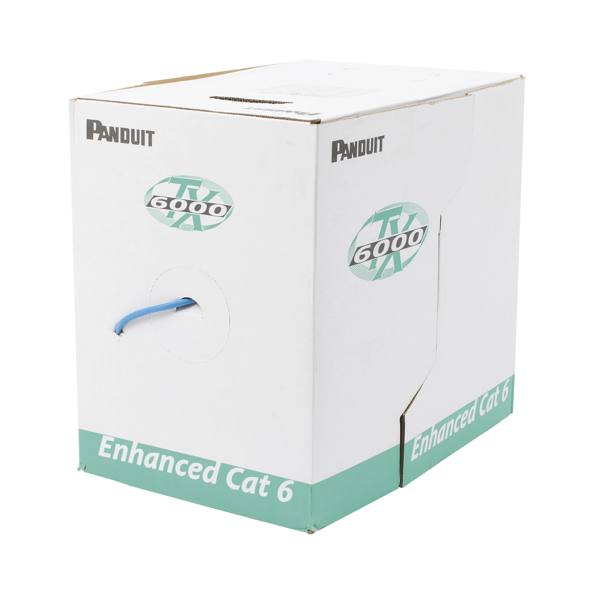 BOBINA DE CABLE UTP 305 M. DE COBRE, TX6000™ PANNET, REELEX, AZUL, CATEGORÍA 6 MEJORADO (23 AWG), LSZH (BAJO HUMO, CERO HALÓGENOS), DE 4 PARES-Cableado-PANDUIT-Bsai Seguridad & Controles