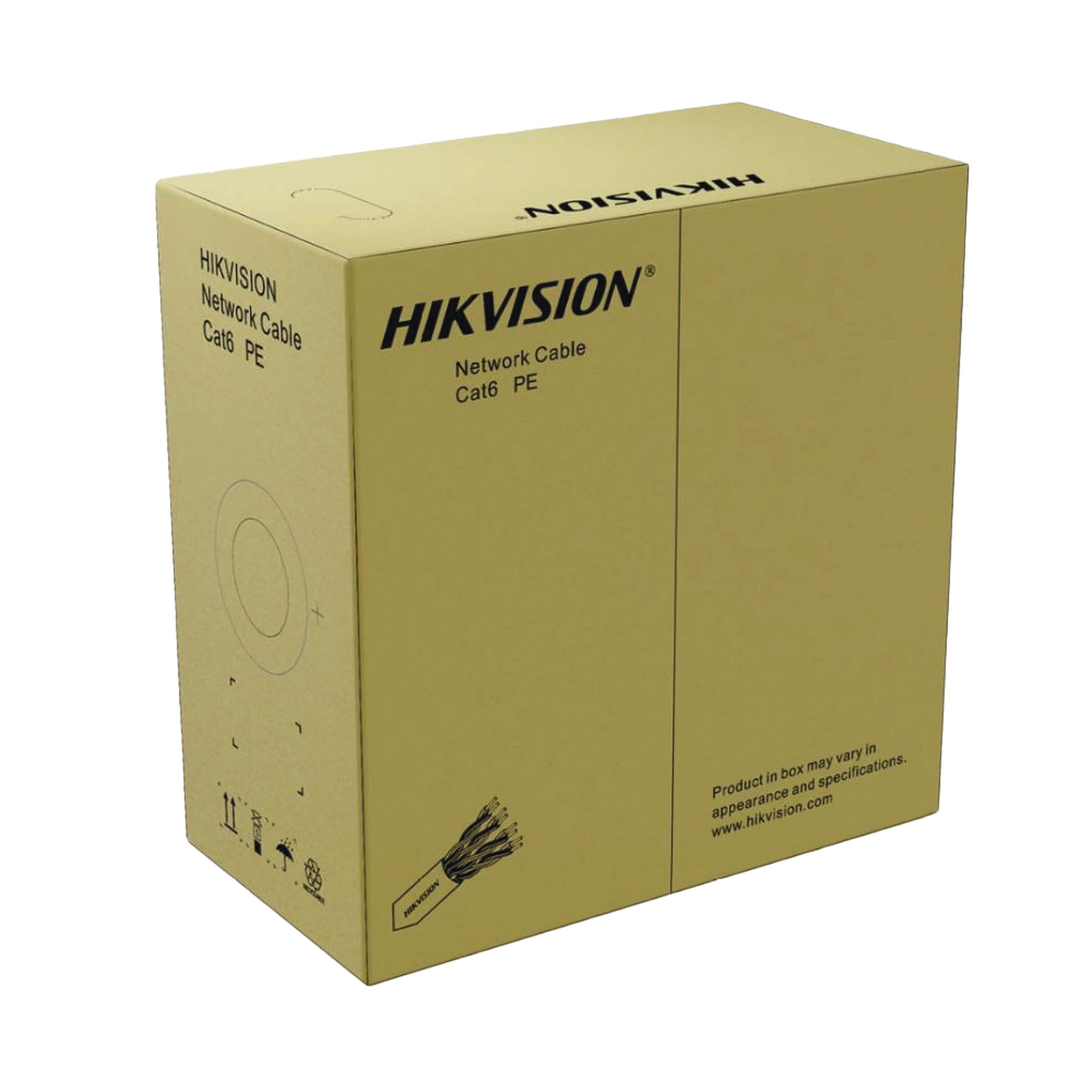 BOBINA DE CABLE UTP 305 MTS / CAT 6 (24 AWG) / COLOR NEGRO / USO EN EXTERIOR / 100% COBRE / APLICACIONES DE CCTV Y REDES DE DATOS-Cables y Conectores-HIKVISION-DS-1LN6OUTPE-Bsai Seguridad & Controles