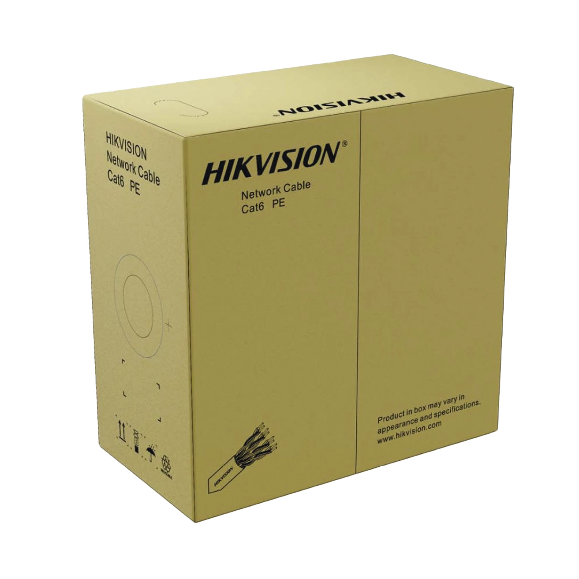 BOBINA DE CABLE UTP 305 MTS / CAT 6 (24 AWG) / COLOR NEGRO / USO EN EXTERIOR / 100% COBRE / APLICACIONES DE CCTV Y REDES DE DATOS-Cables y Conectores-HIKVISION-DS-1LN6OUTPE-Bsai Seguridad & Controles