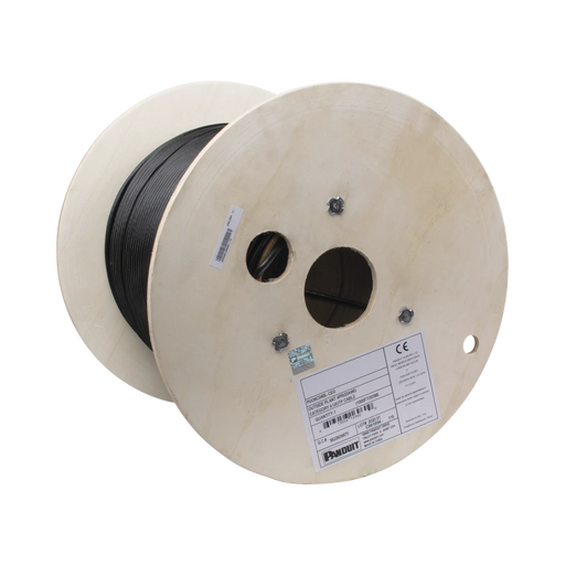 BOBINA DE CABLE UTP DE 4 PARES, PARA EXTERIOR CON GEL, CAT6 (23 AWG), INDUSTRIAL PARA CLIMAS EXTREMOS, COLOR NEGRO, 305 M-Cableado-PANDUIT-Bsai Seguridad & Controles