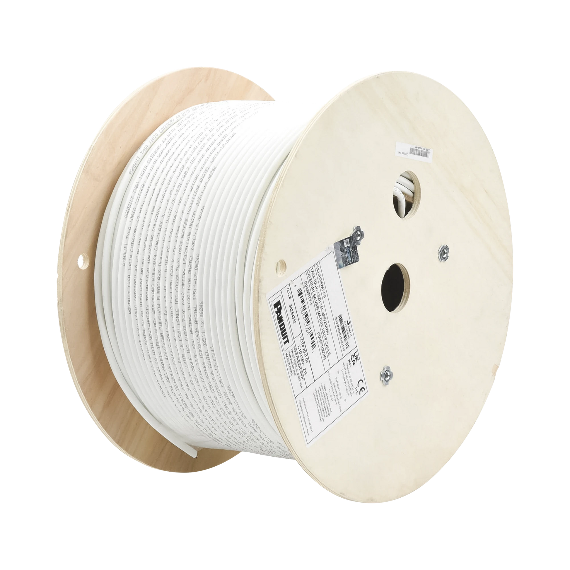 BOBINA DE CABLE UTP DE 4 PARES, VARI-MATRIX, CAT6A, 23 AWG, LSZH (LIBRE DE GASES TÓXICOS), COLOR BLANCO, 305M-Cableado-PANDUIT-Bsai Seguridad & Controles