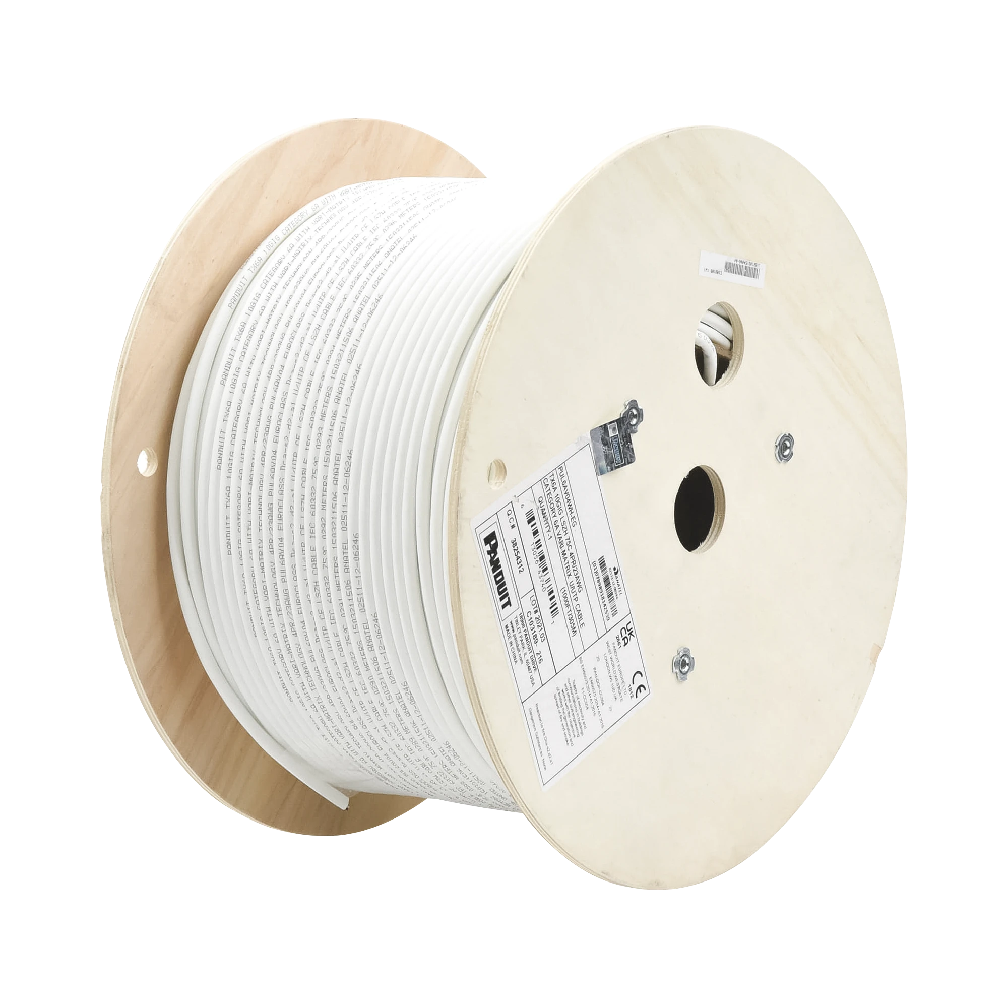 BOBINA DE CABLE UTP DE 4 PARES, VARI-MATRIX, CAT6A, 23 AWG, LSZH (LIBRE DE GASES TÓXICOS), COLOR BLANCO, 305M-Cableado-PANDUIT-Bsai Seguridad & Controles