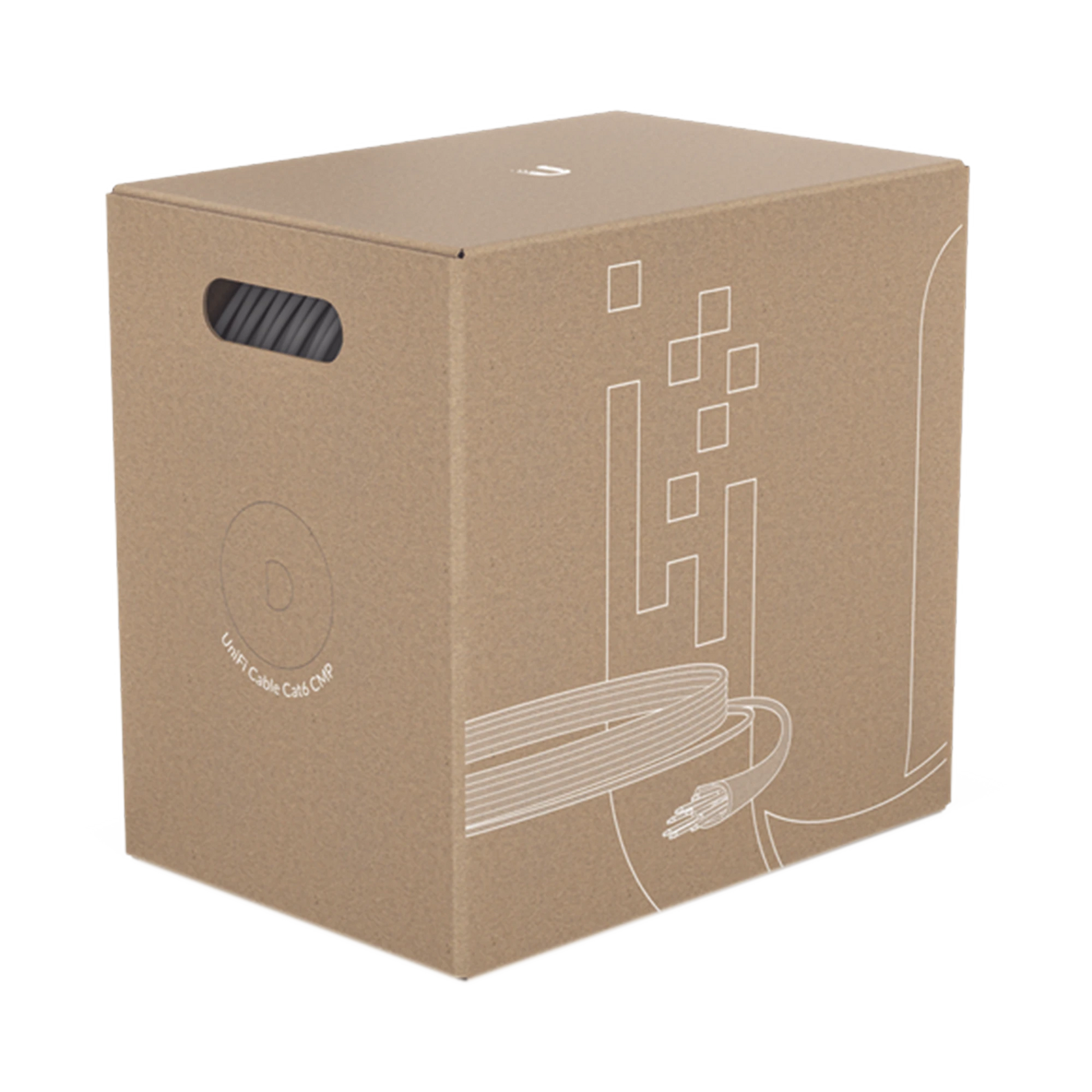 BOBINA DE CABLE UTP PLENUM (CMP) UNIFI, CAT6, COLOR BLANCO, 24 AWG, 305M PARA INTERIOR-Cableado-UBIQUITI-Bsai Seguridad & Controles