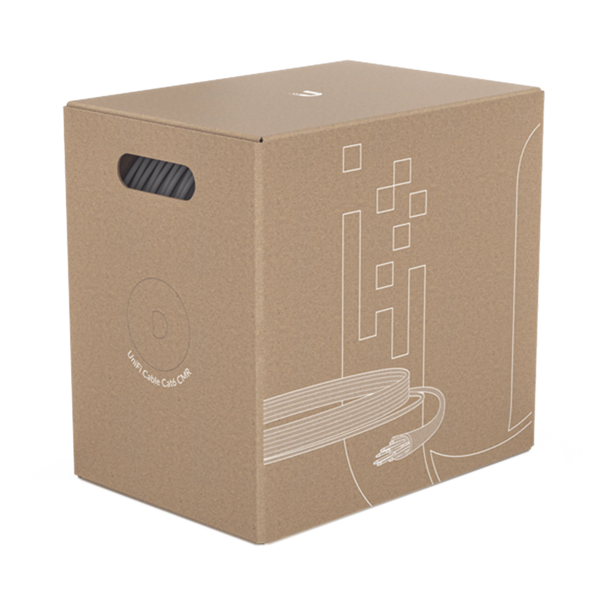 BOBINA DE CABLE UTP RISER (CMR) UNIFI, CAT6, COLOR BLANCO, 24 AWG, 305M PARA INTERIOR-Cableado-UBIQUITI-Bsai Seguridad & Controles