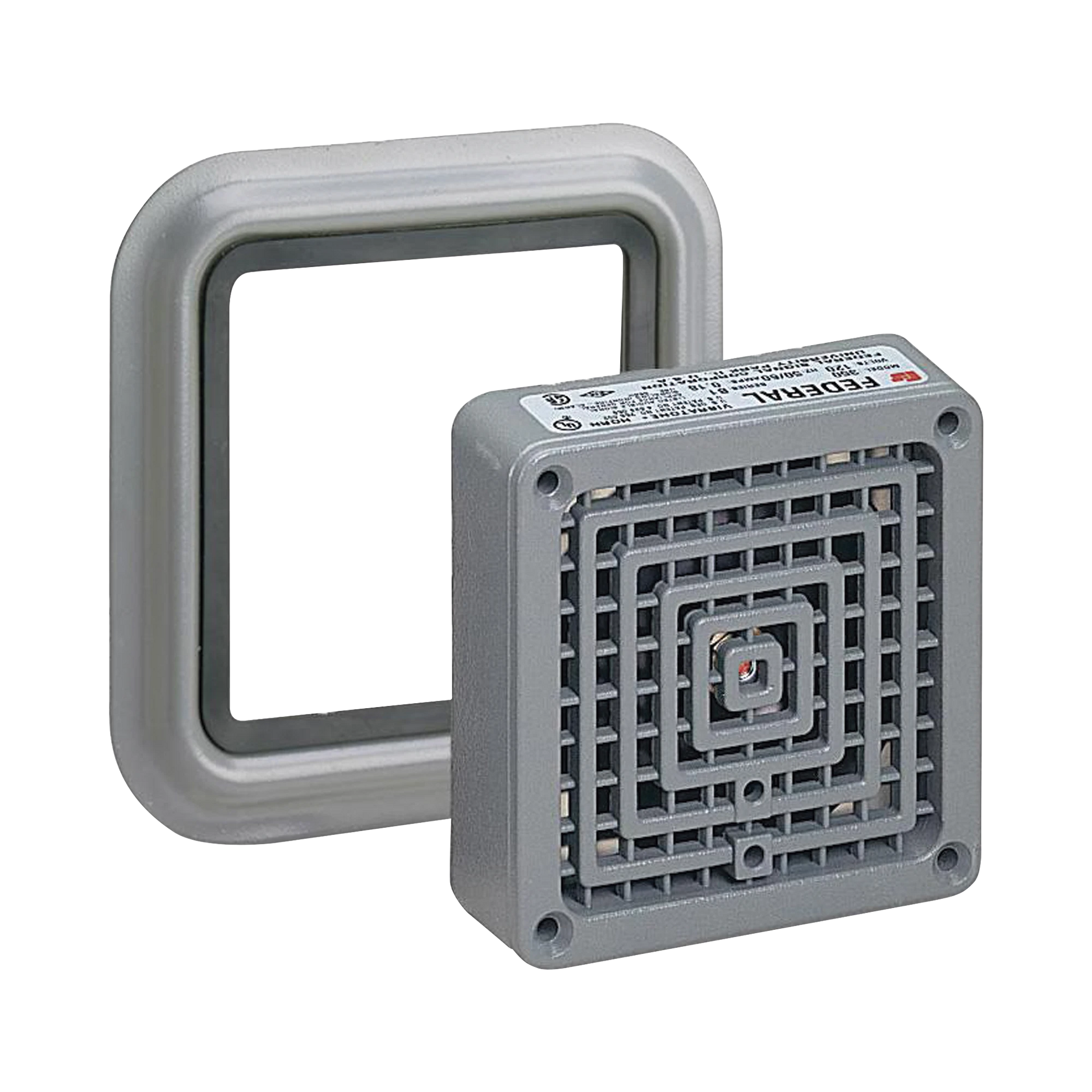 BOCINA VIBRATONE CON PLACA DE AJUSTE, UL Y CUL, 24VCA, GRIS-Sirenas / Bocinas / Controladores-FEDERAL SIGNAL INDUSTRIAL-Bsai Seguridad & Controles