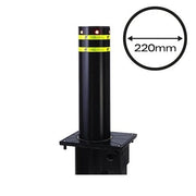 BOLARDO NEUMÁTICO, ALTA VELOCIDAD, 100% ACERO + PINTURA NEGRA EXTERIOR, 220 MM DIAMETRO-Acceso Vehicular-ACCESSPRO-Bsai Seguridad & Controles