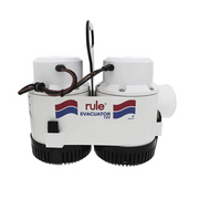 BOMBA DE EVACUACIÓN CON CAPACIDAD DE DESAGÜE DE 7700 GALONES POR HORA A 12 VOLTS DE CORRIENTE DIRECTA.-Soluciones Marinas-RULE-Bsai Seguridad & Controles