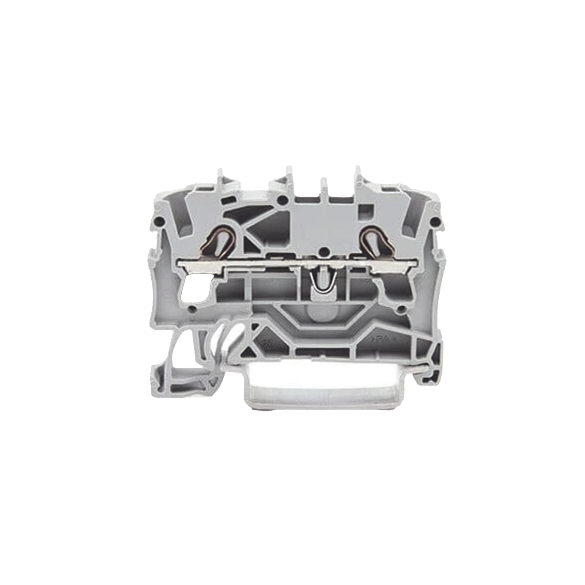 BORNA DE PASO PARA 2 CONDUCTORES; 2,5 MM²; APROPIADO PARA APLICACIONES EX E II; MARCAJE LATERAL Y CENTRAL; PARA CARRIL DIN 35 X 15 Y 35 X 7,5; PUSH-IN CAGE CLAMP®; 2,50 MM²; GRIS-Drones, Robots e Industrial-WAGO-Bsai Seguridad & Controles