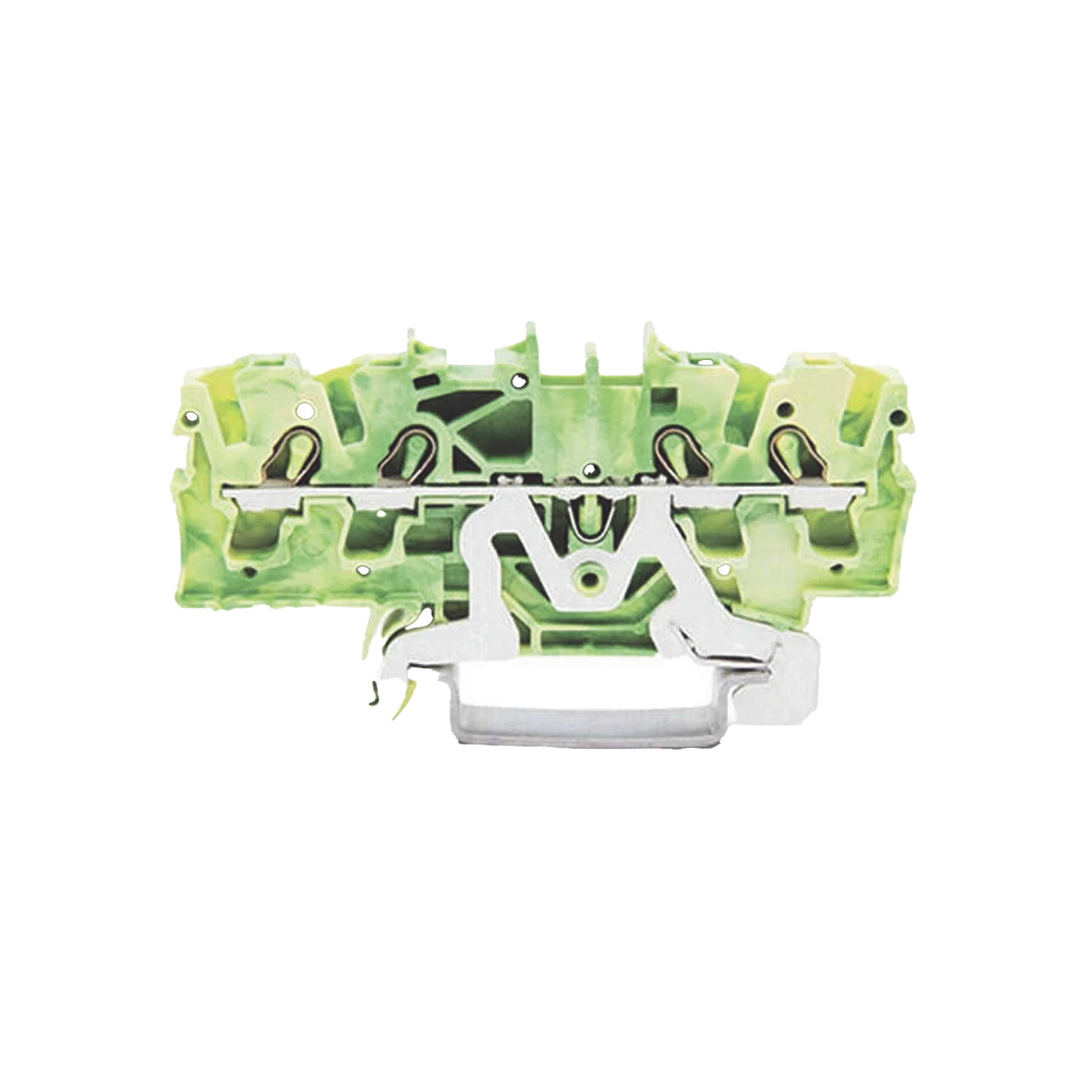 BORNA DE TIERRA PARA 4 CONDUCTORES; 2,5 MM²; APROPIADO PARA APLICACIONES EX E II; MARCAJE LATERAL Y CENTRAL; PARA CARRIL DIN 35 X 15 Y 35 X 7,5; PUSH-IN CAGE CLAMP®; 2,50 MM²; VERDE-AMARILLO-Controladores-WAGO-Bsai Seguridad & Controles
